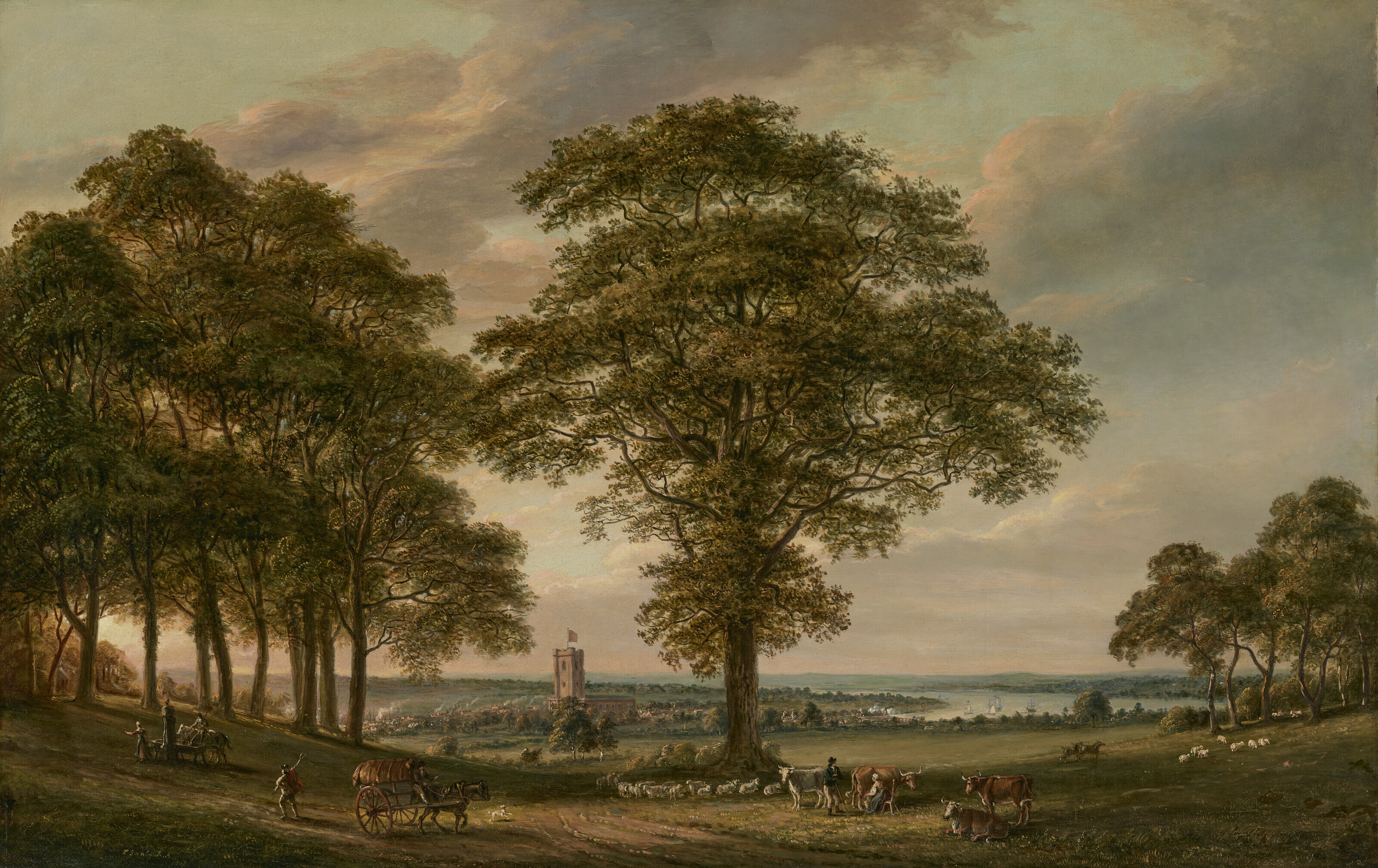 Paul Sandby — Вулвич с Кондуит-Хилл, устье Темзы за, изображение 2