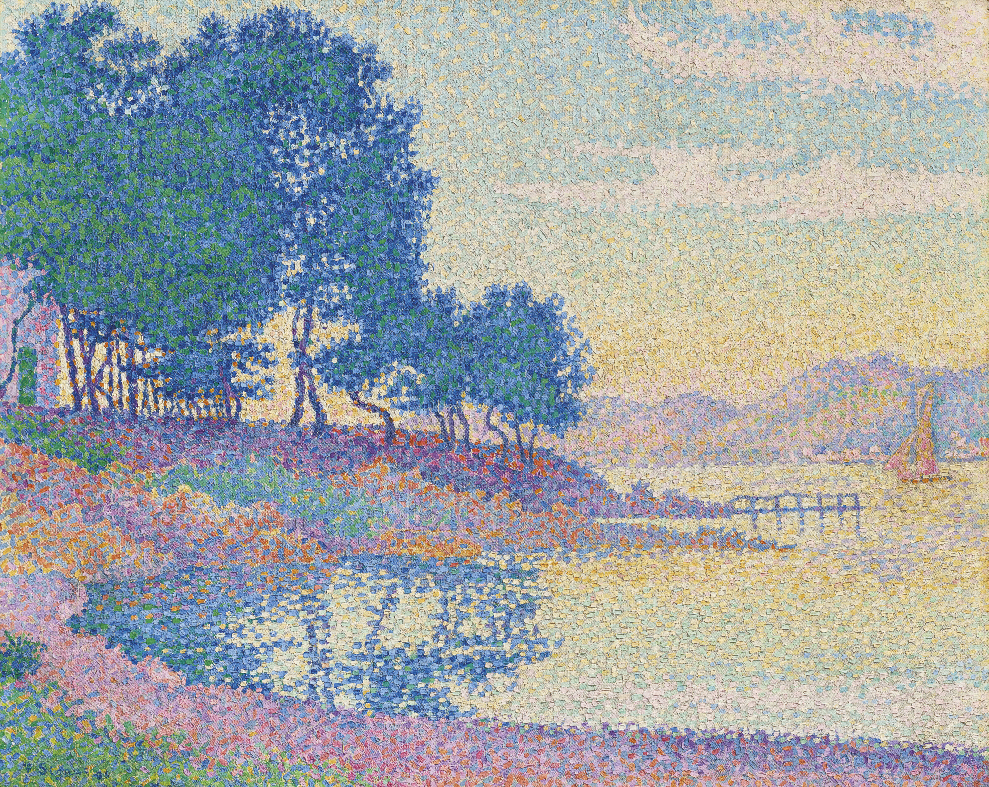 Paul Signac — Каланка-де-Канубье (Пуэнт-де-Бамер), Сен-Тропе, изображение 2