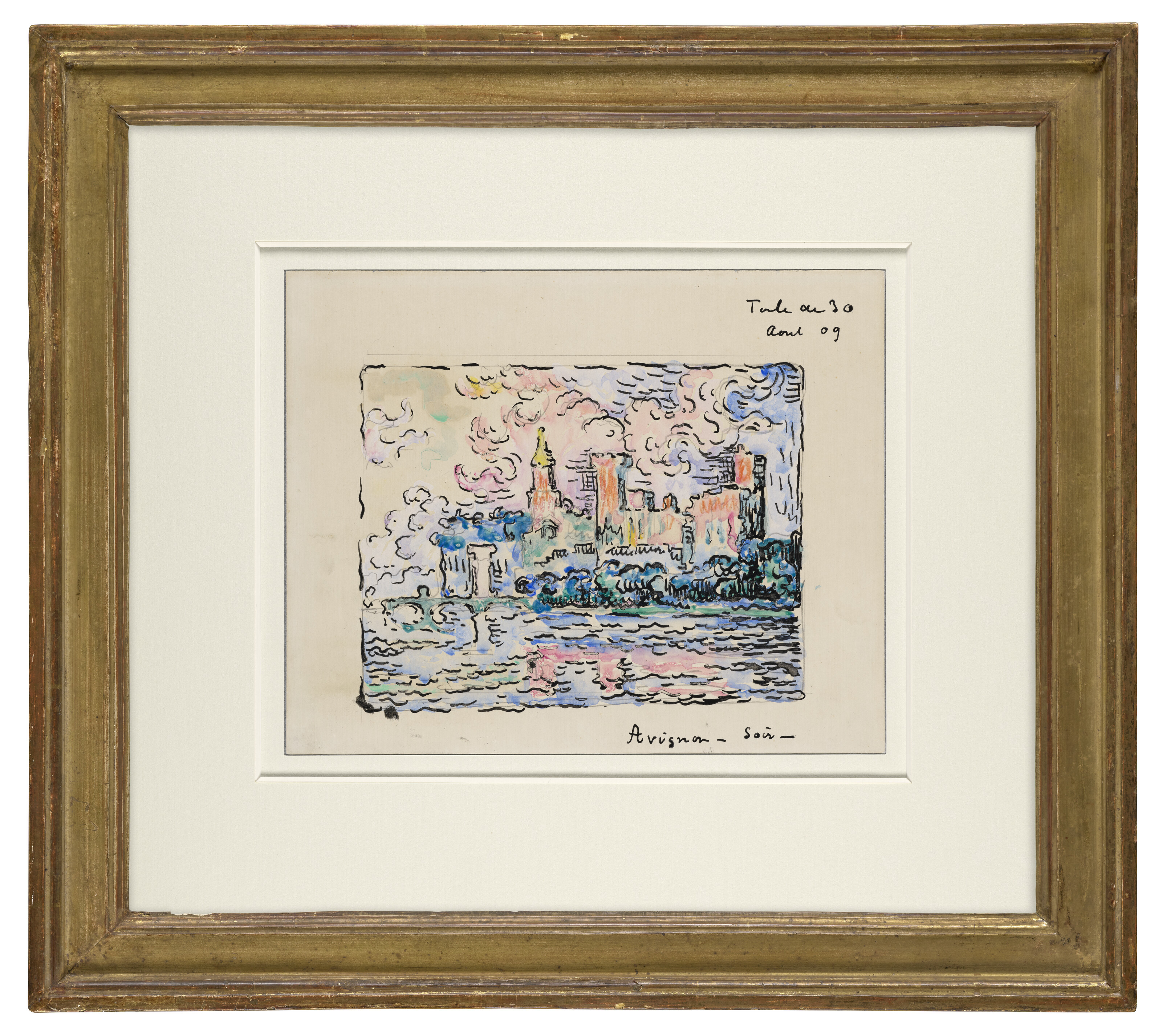 Paul Signac — Авиньон. Званый вечер (Папский замок), изображение 2
