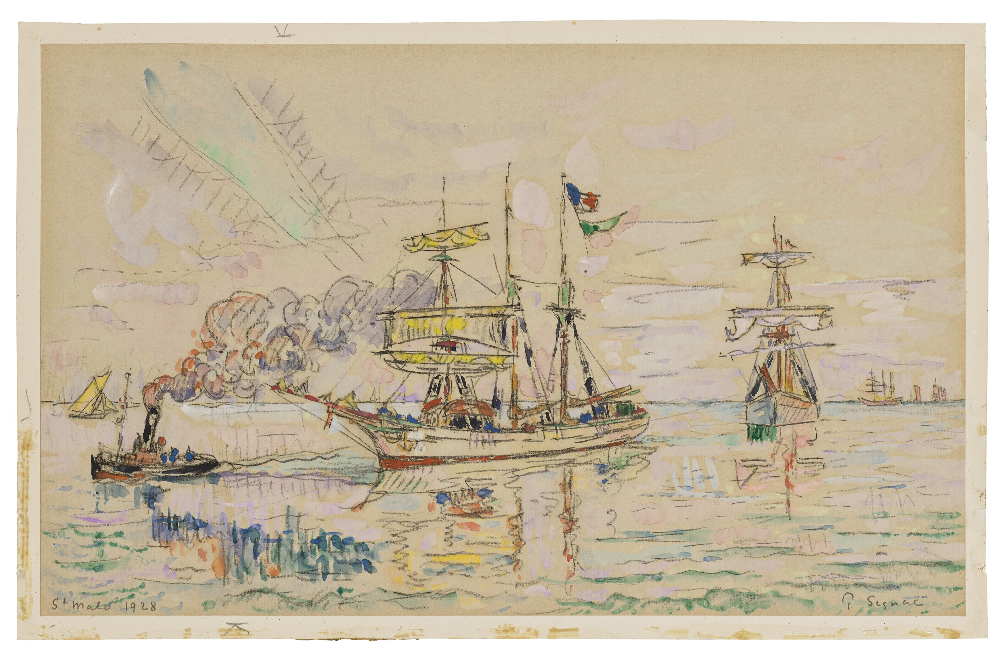 Paul Signac — Сен-Мало. Лес Терреневас, изображение 2