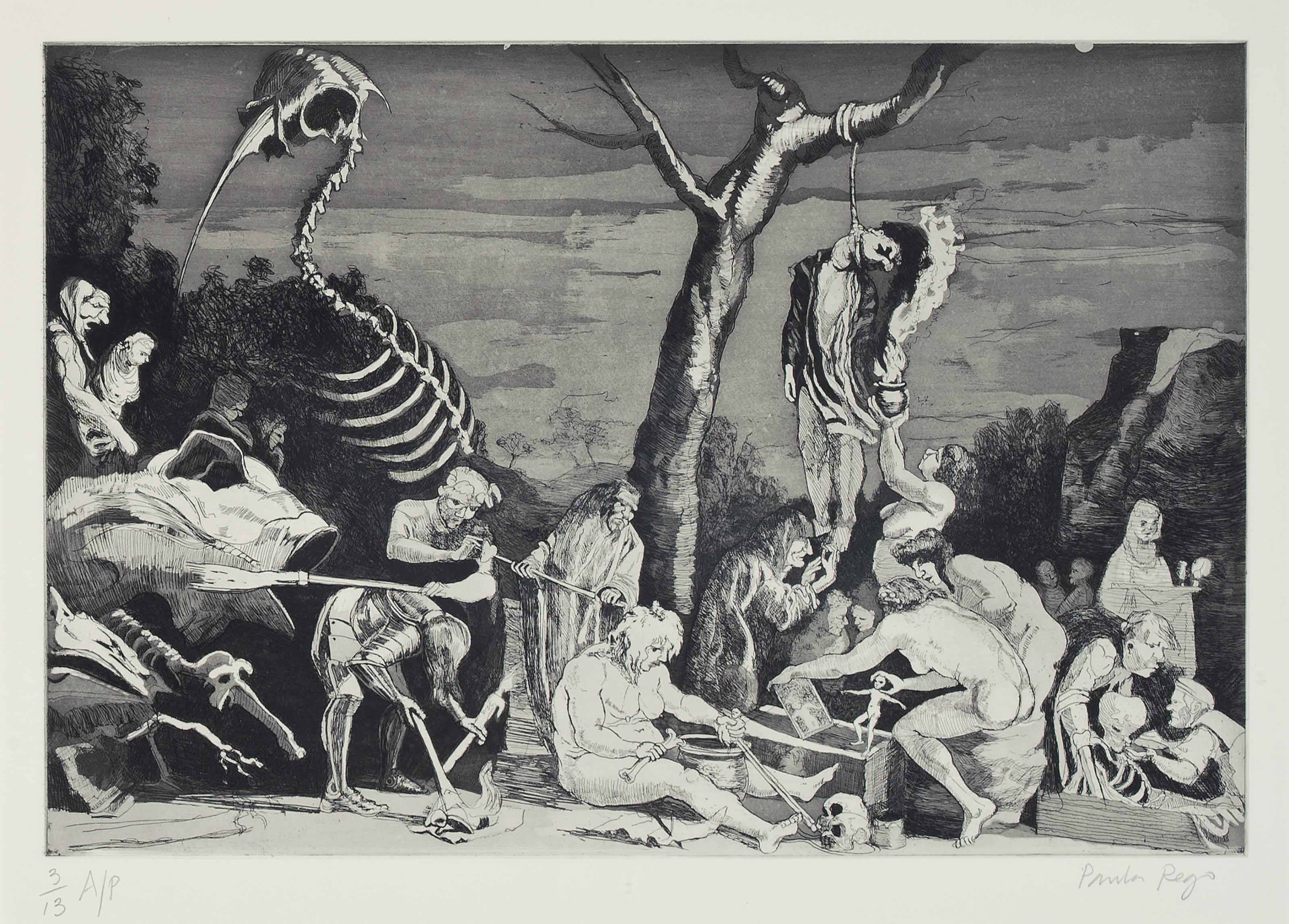 Paula Rego — Ведьмы произносят заклинания в честь Сальватора Розы