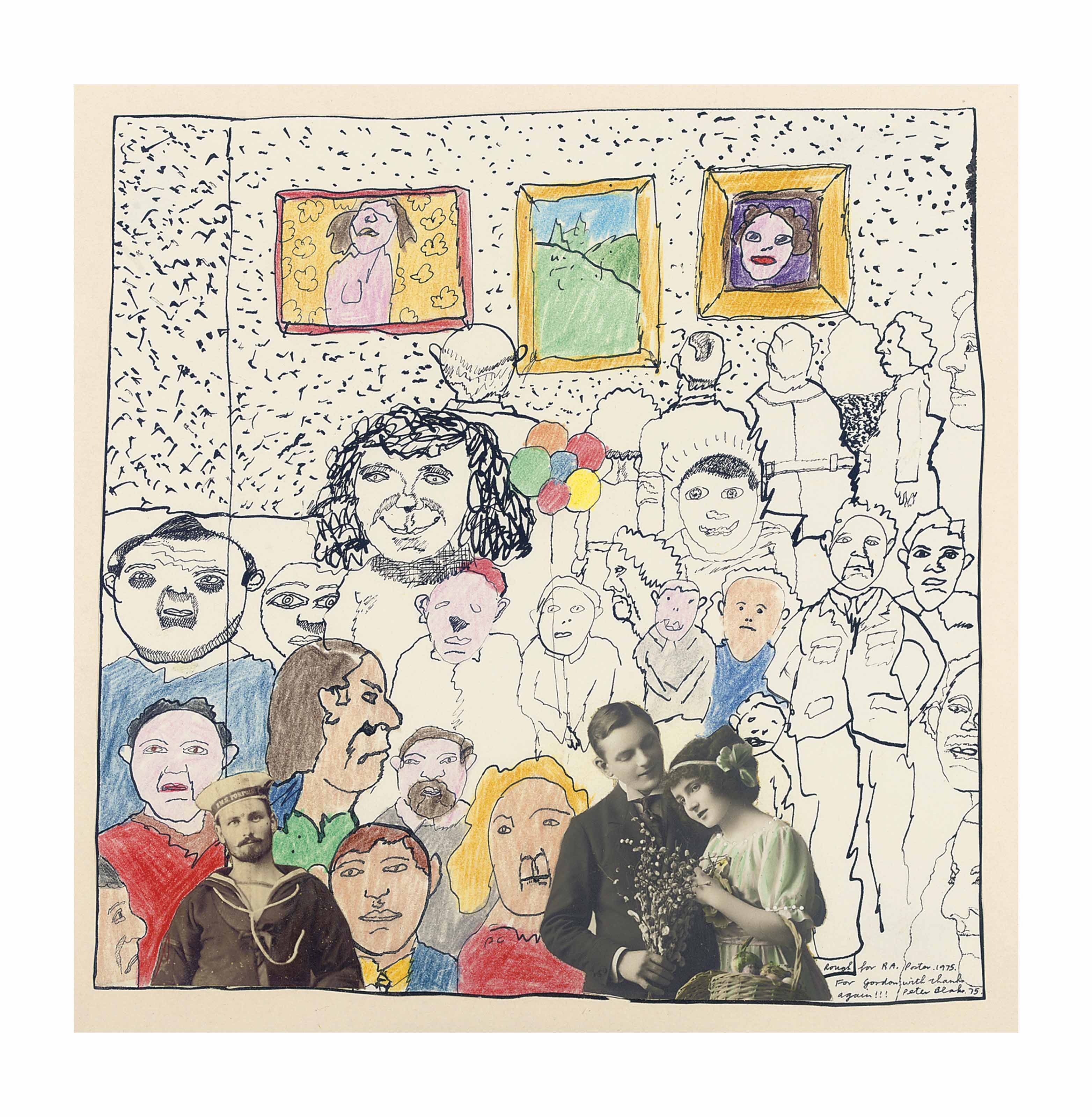 Peter Blake — Плакат летней выставки "Этюд для Королевской академии" 1975 года