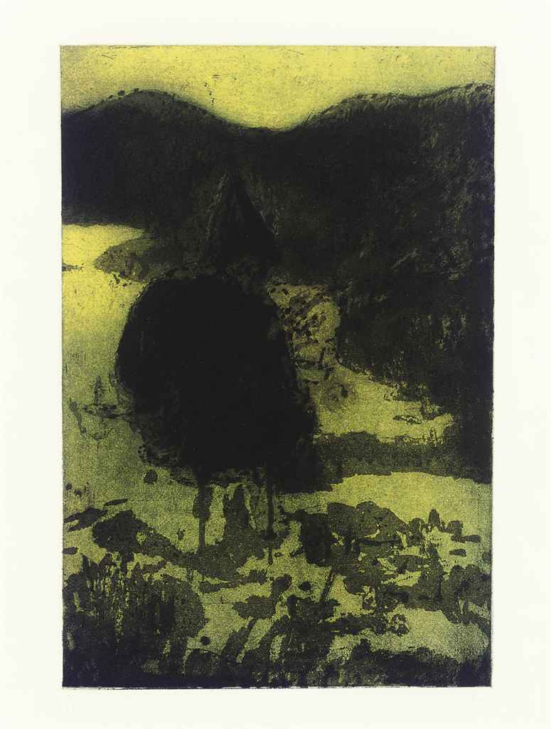 Peter Doig — Фигура на фоне горного пейзажа