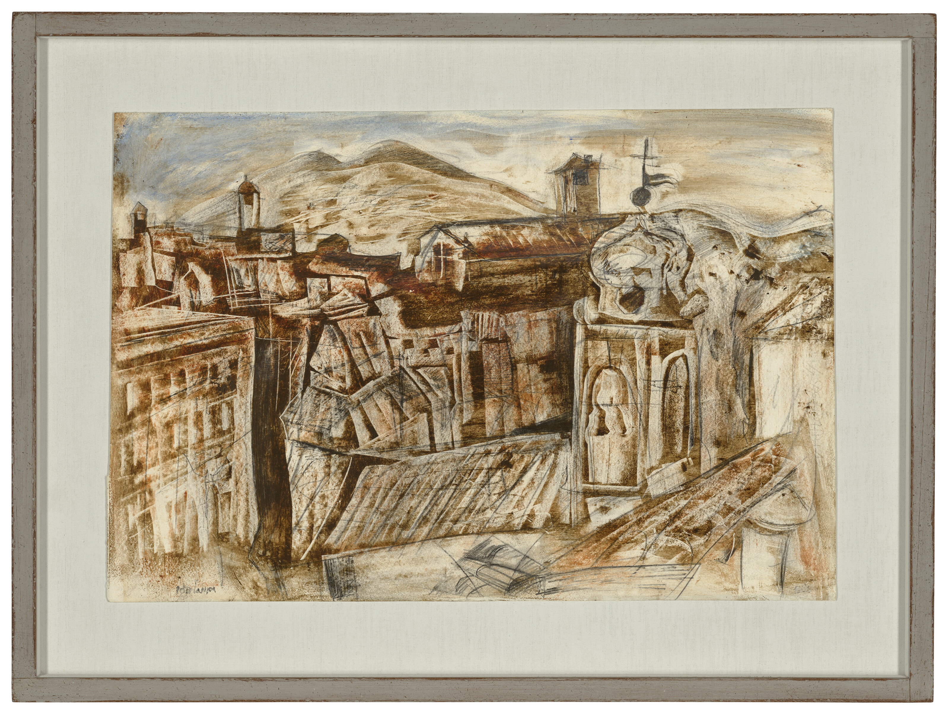Peter Lanyon — Крыши домов, Италия (Перуджа), изображение 2