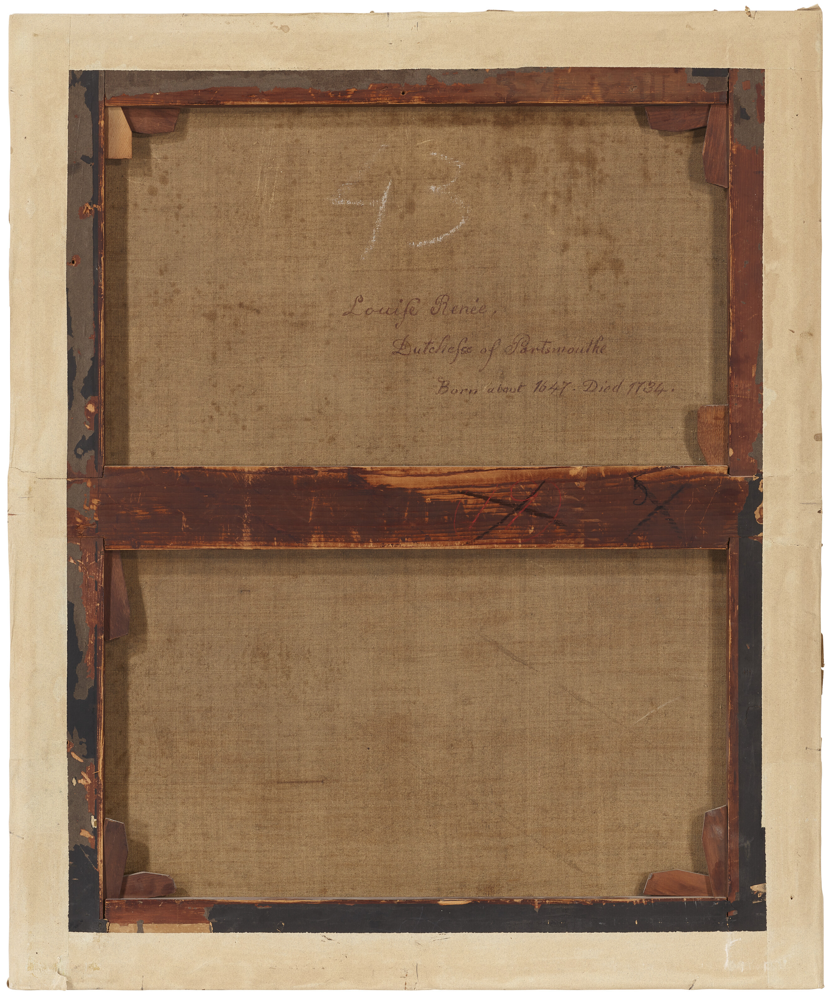 Peter Lely — Портрет девушки в полный рост в рамке tromp l'oeil, изображение 3