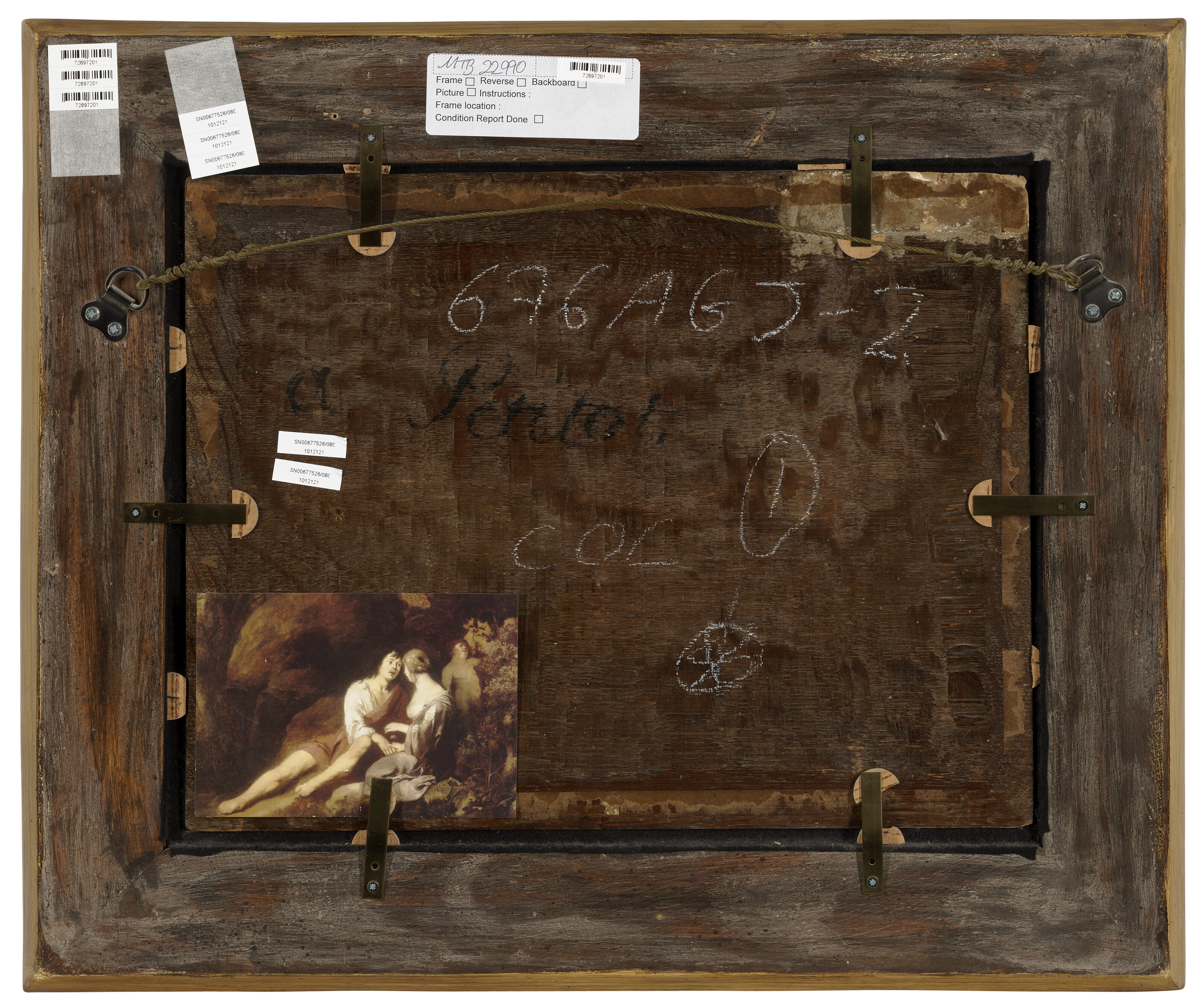 Peter Lely — Пастух и пастушка со своей собакой на фоне пейзажа, изображение 3