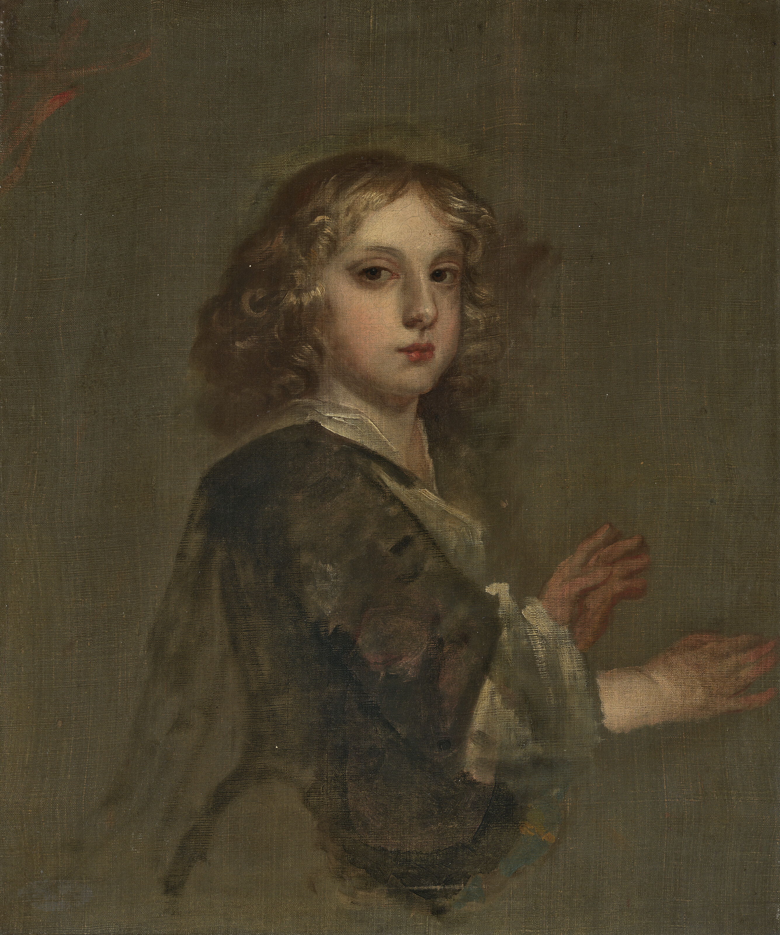 Peter Lely — Портрет Чарльза, виконта Аскотта (1652 - до 1673), в полный рост, в детстве - набросок, изображение 2