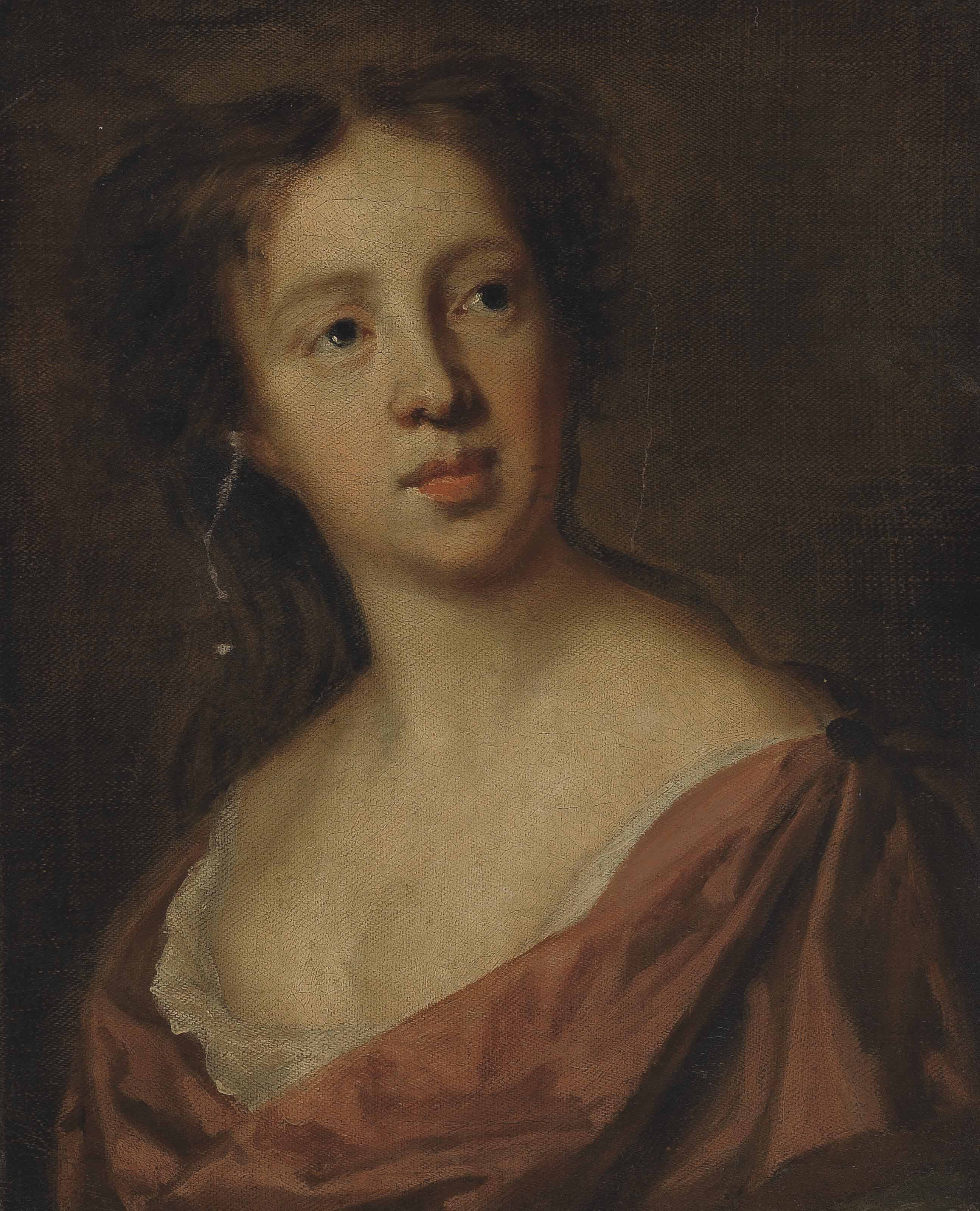 Peter Lely — Портрет женщины, длиной до груди, в коричневом платье