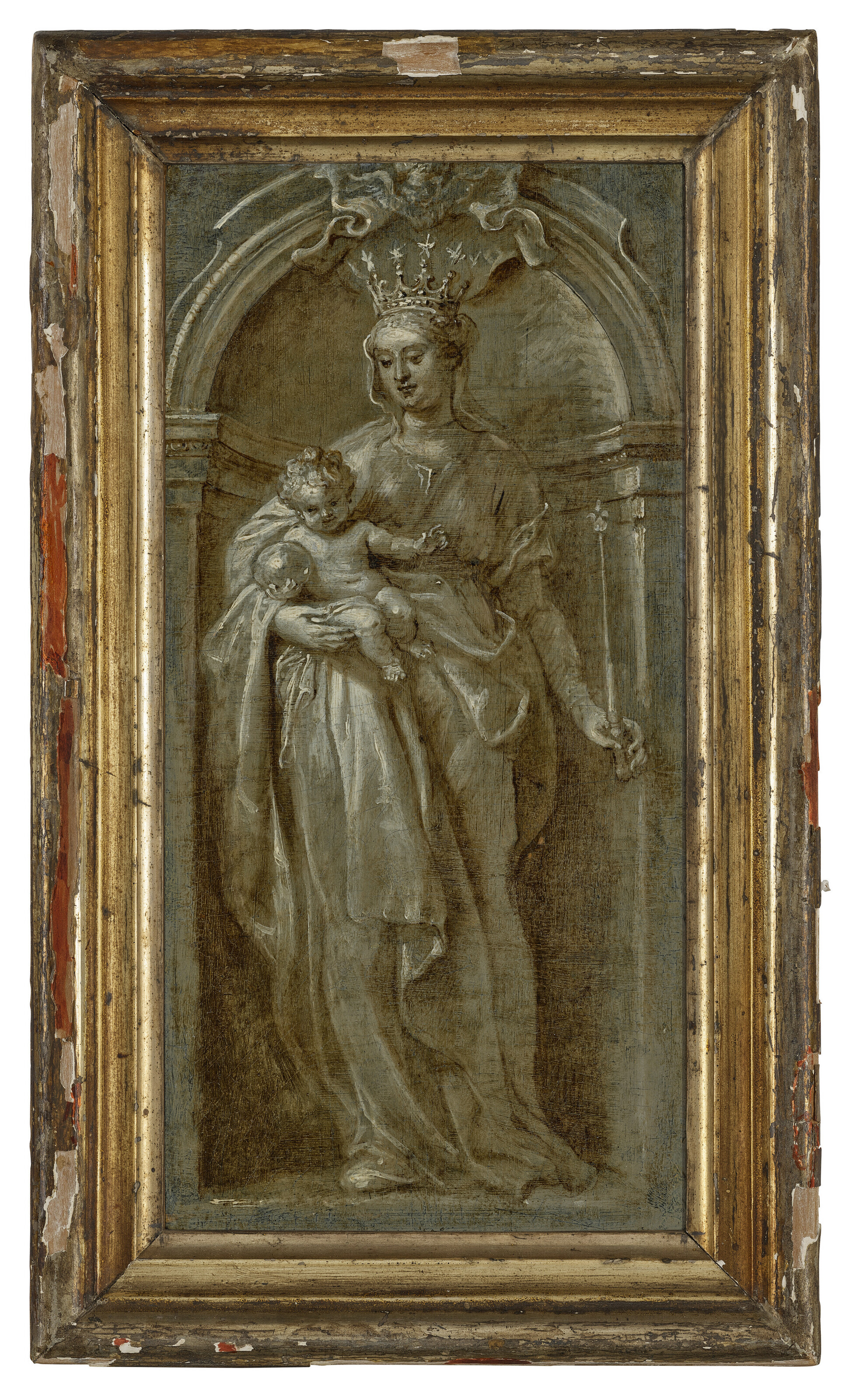 Peter Paul Rubens — Богородица с младенцем в нише - гризайль, изображение 2