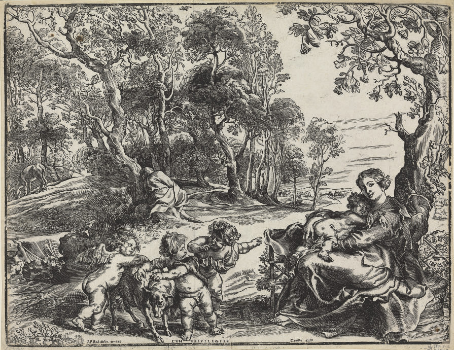 Peter Paul Rubens — Отдых во время перелета в Египет (Hollstein 4)