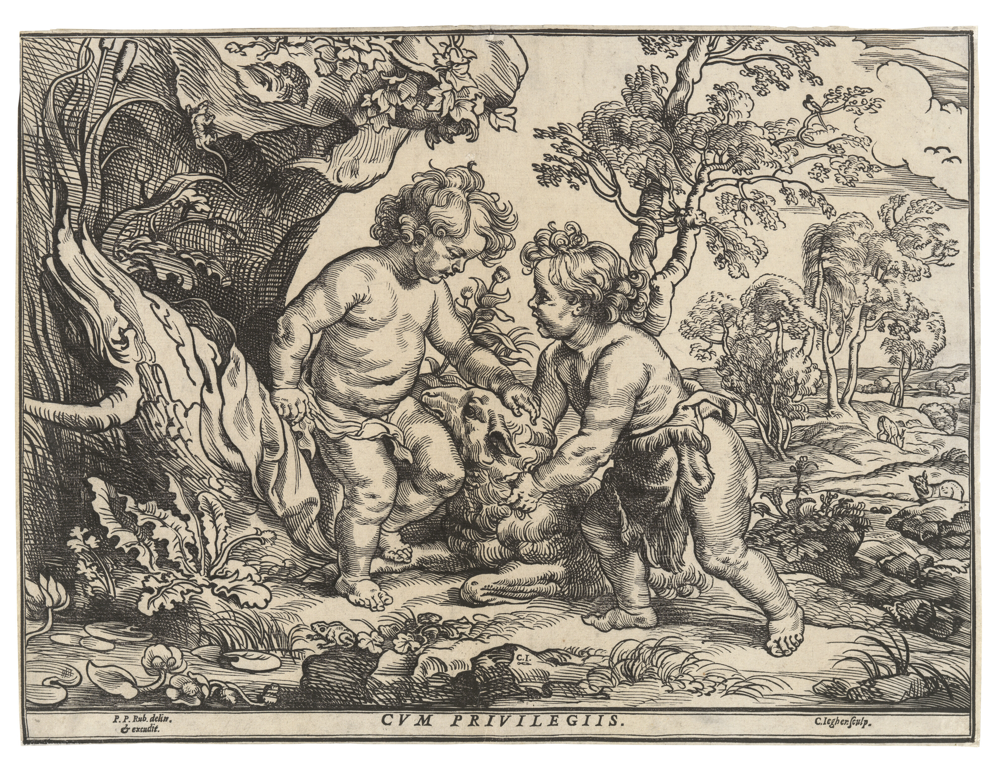 Peter Paul Rubens — Младенец Христос и Святой Иоанн играют с ягненком