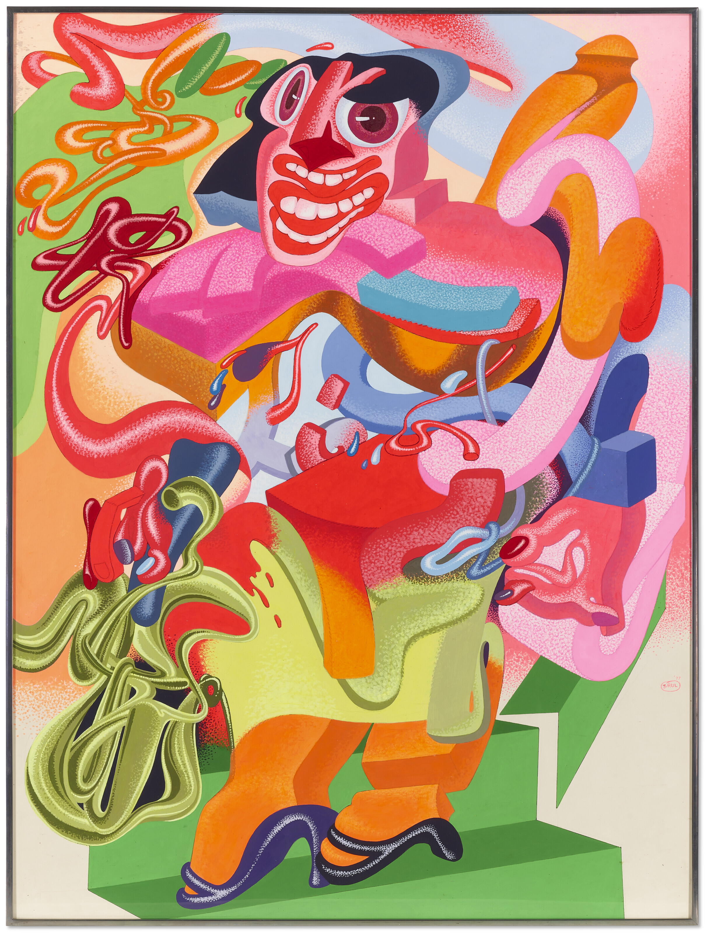 Peter Saul — "Женщина с велосипедом" Де Кунинга, изображение 3