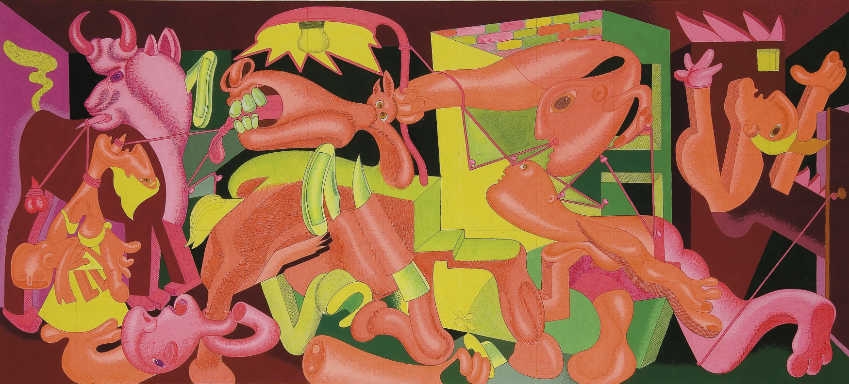Peter Saul — Этюд для Герники Пикассо