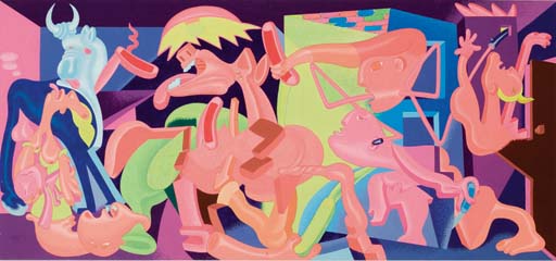 Peter Saul — Этюд для Герники Пикассо