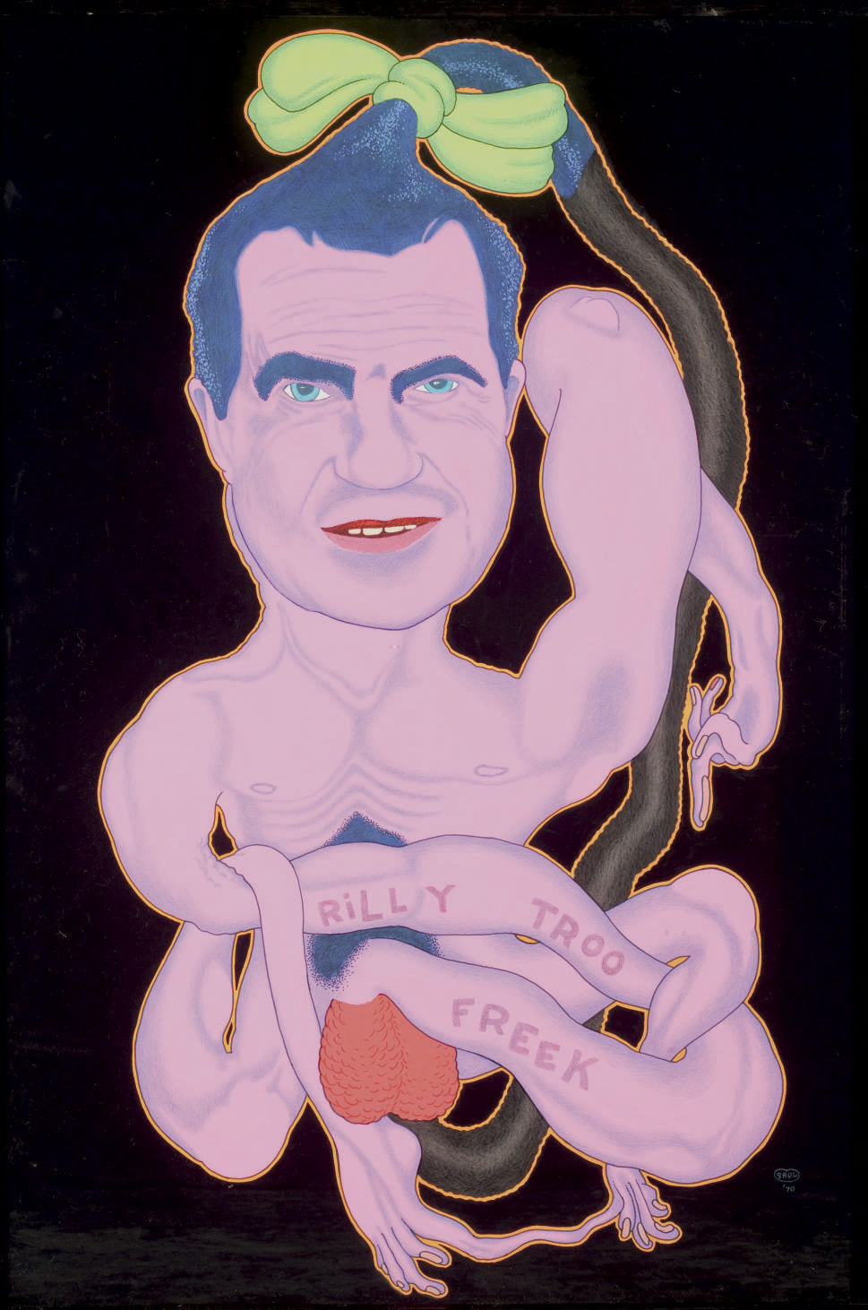 Peter Saul — Рилли Тру Фрик (Никсон)