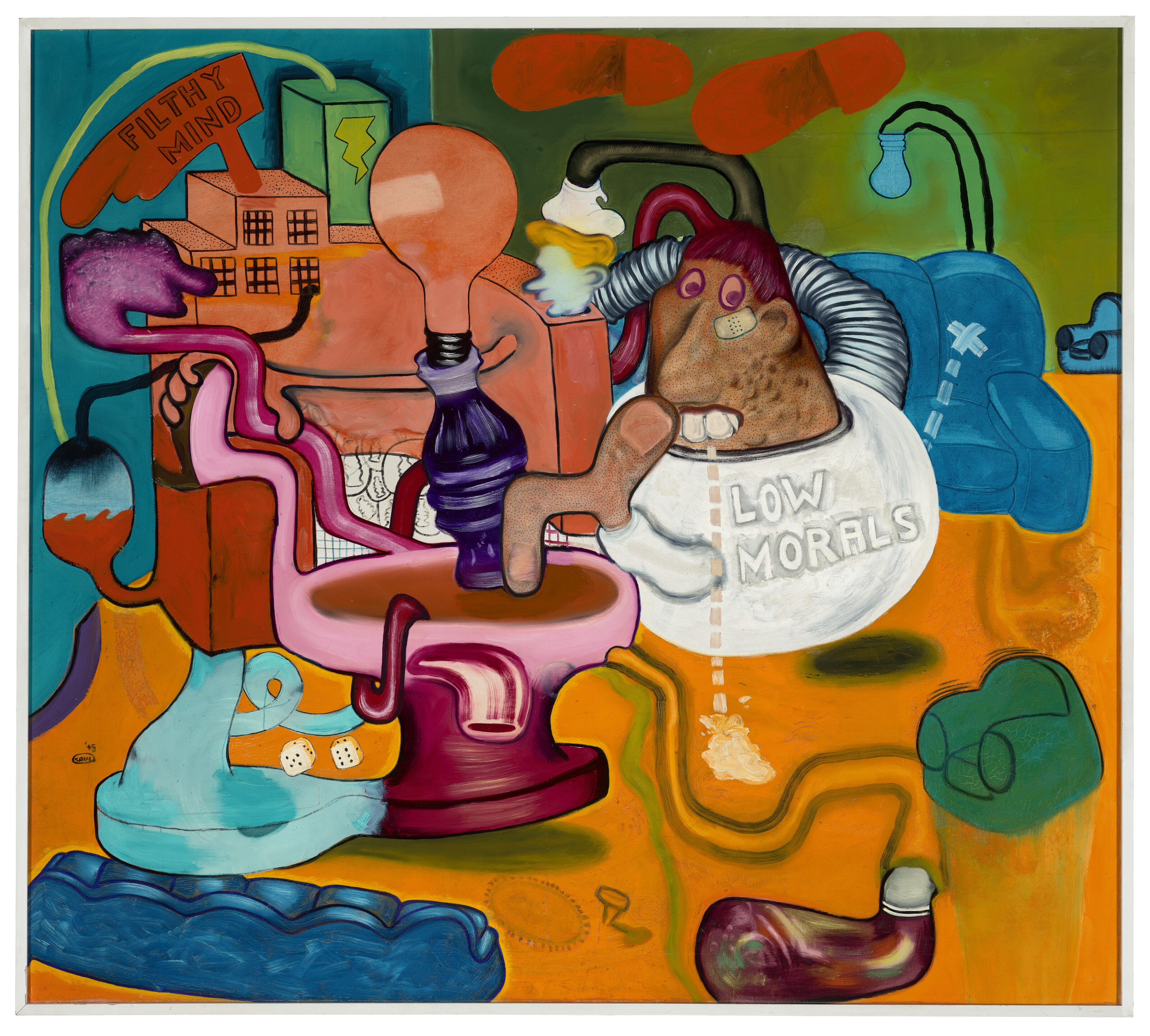 Peter Saul — Низкая мораль, Грязный Ум, изображение 2