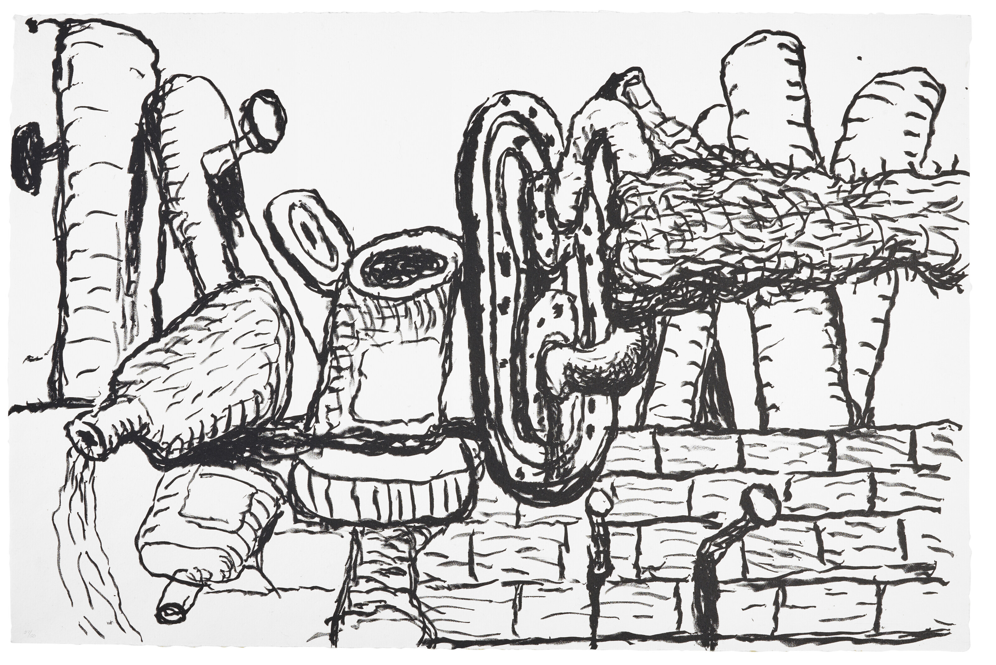 Philip Guston — Сохранились восемь литографий в пользу Фонда современного исполнительского искусства Inc.