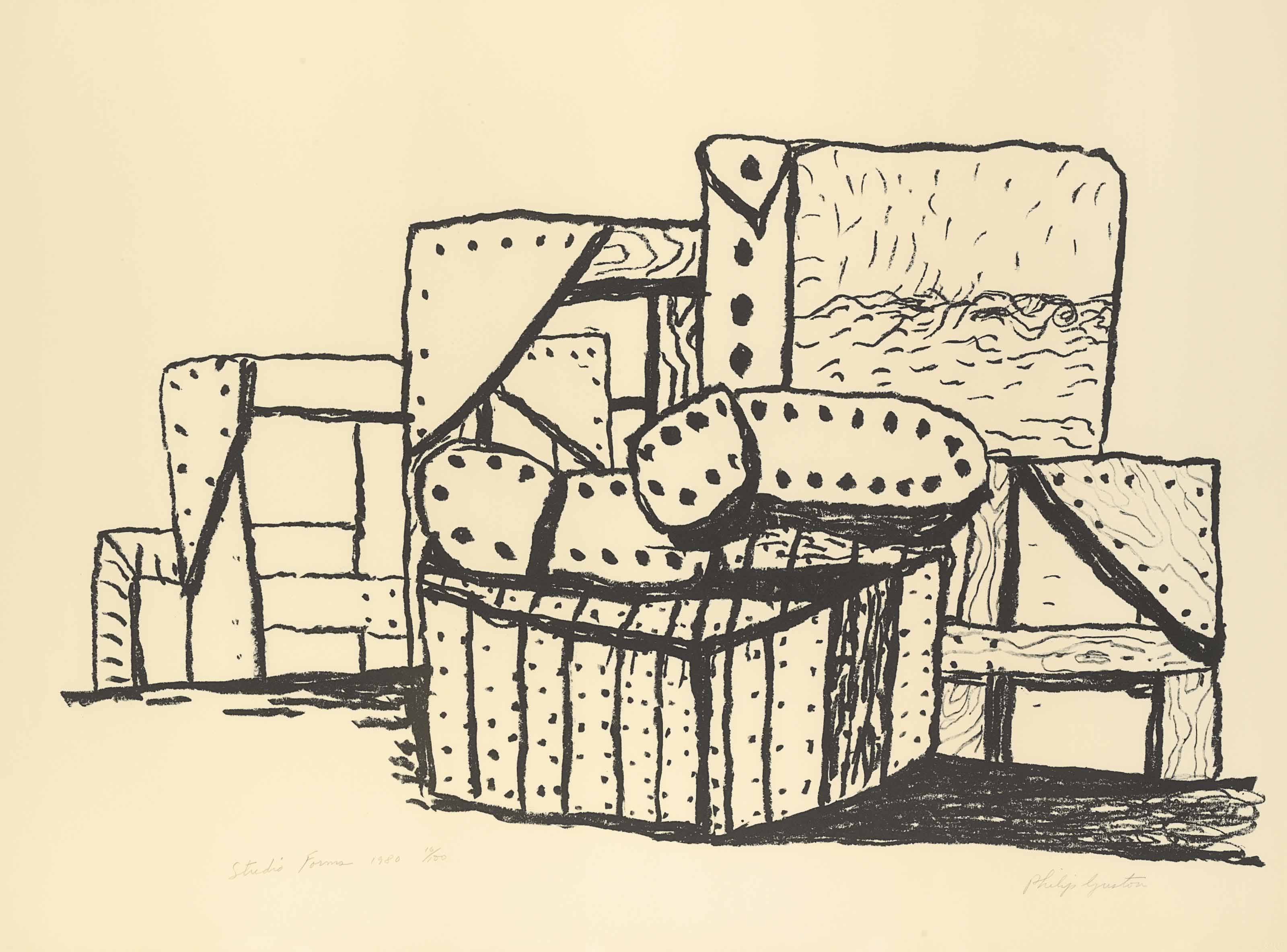 Philip Guston — Студийные формы