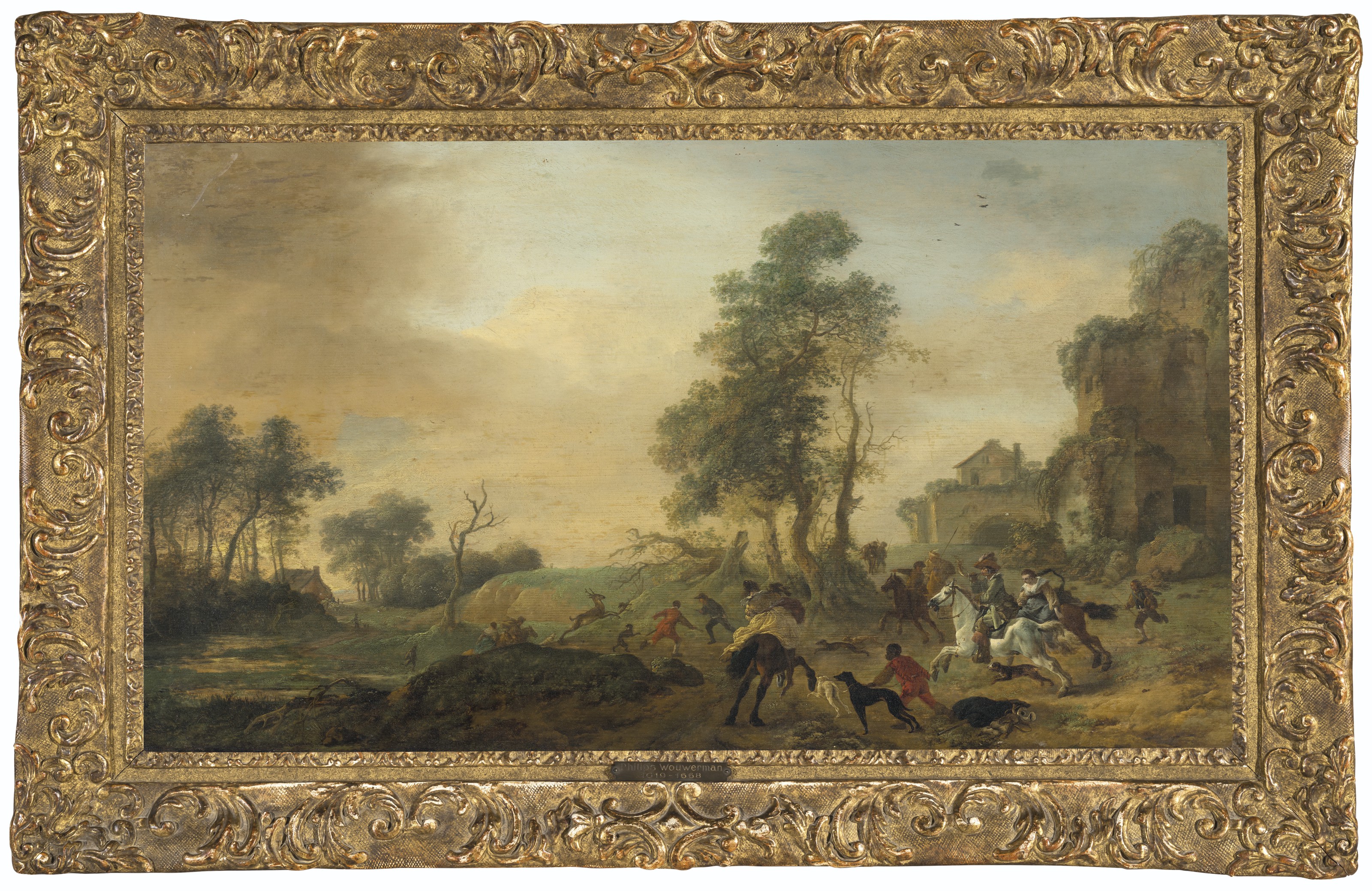 Philips Wouwerman — Охота на оленя, изображение 2