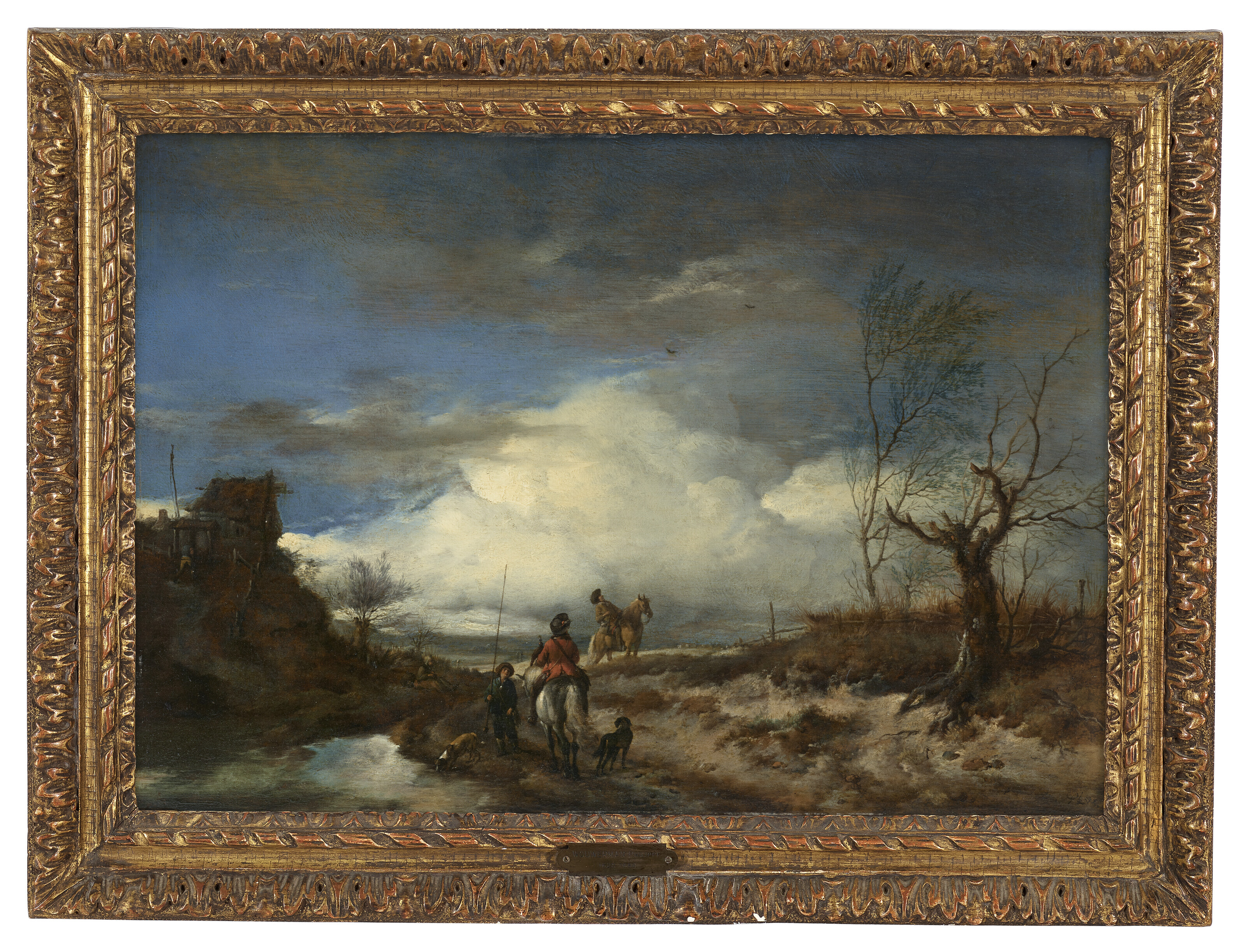 Philips Wouwerman — Пейзаж с сокольничими, изображение 2