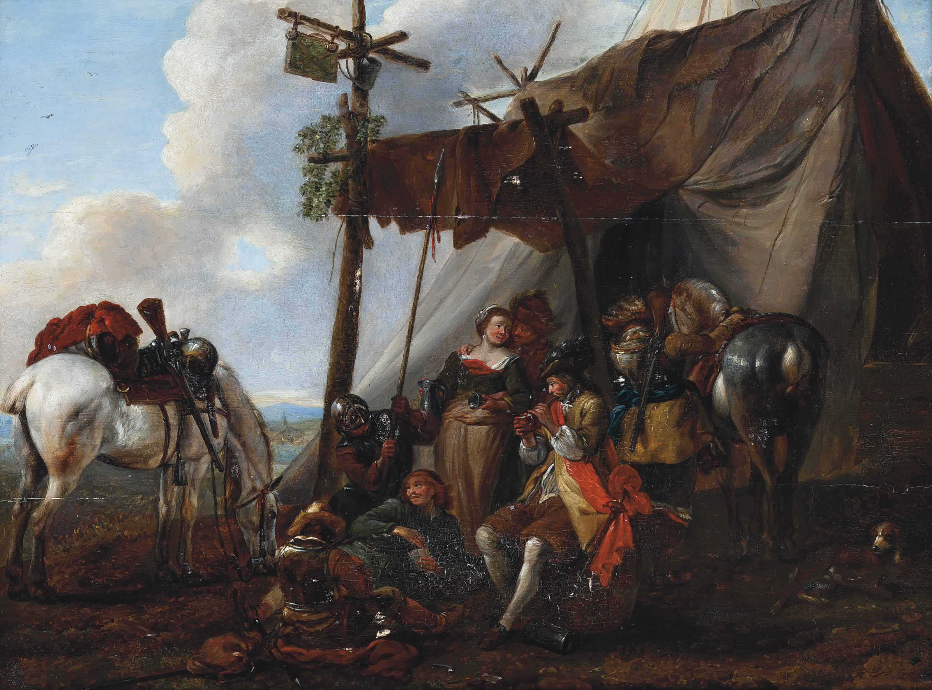 Philips Wouwerman — Военный лагерь
