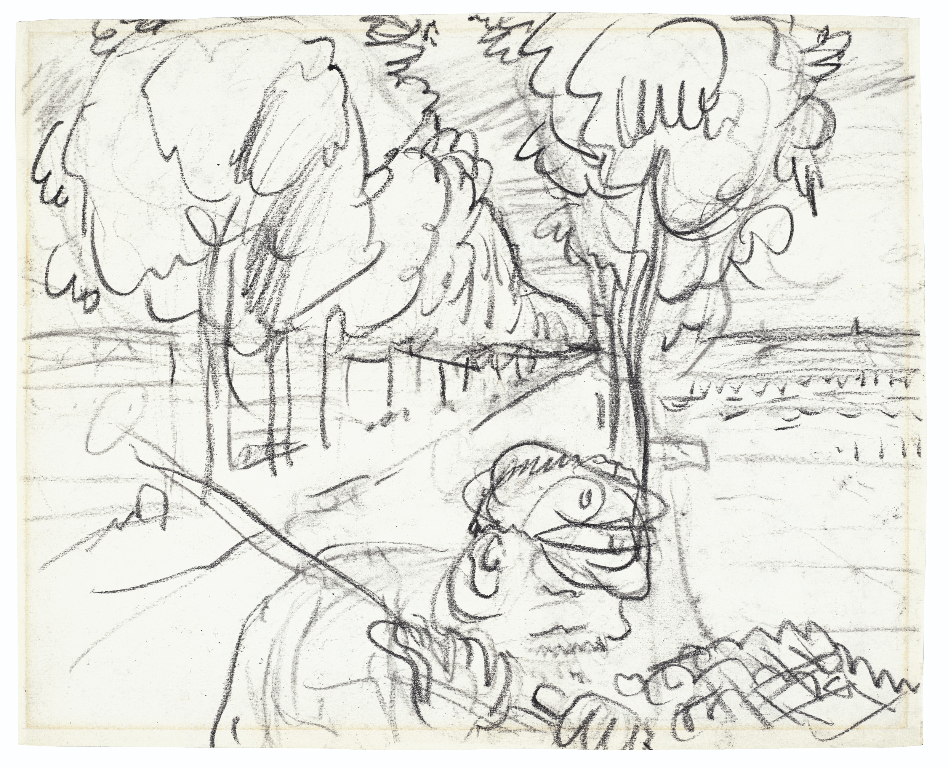Pierre Bonnard — Аллея деревьев (справа); День памяти аллеи деревьев (сзади), изображение 2