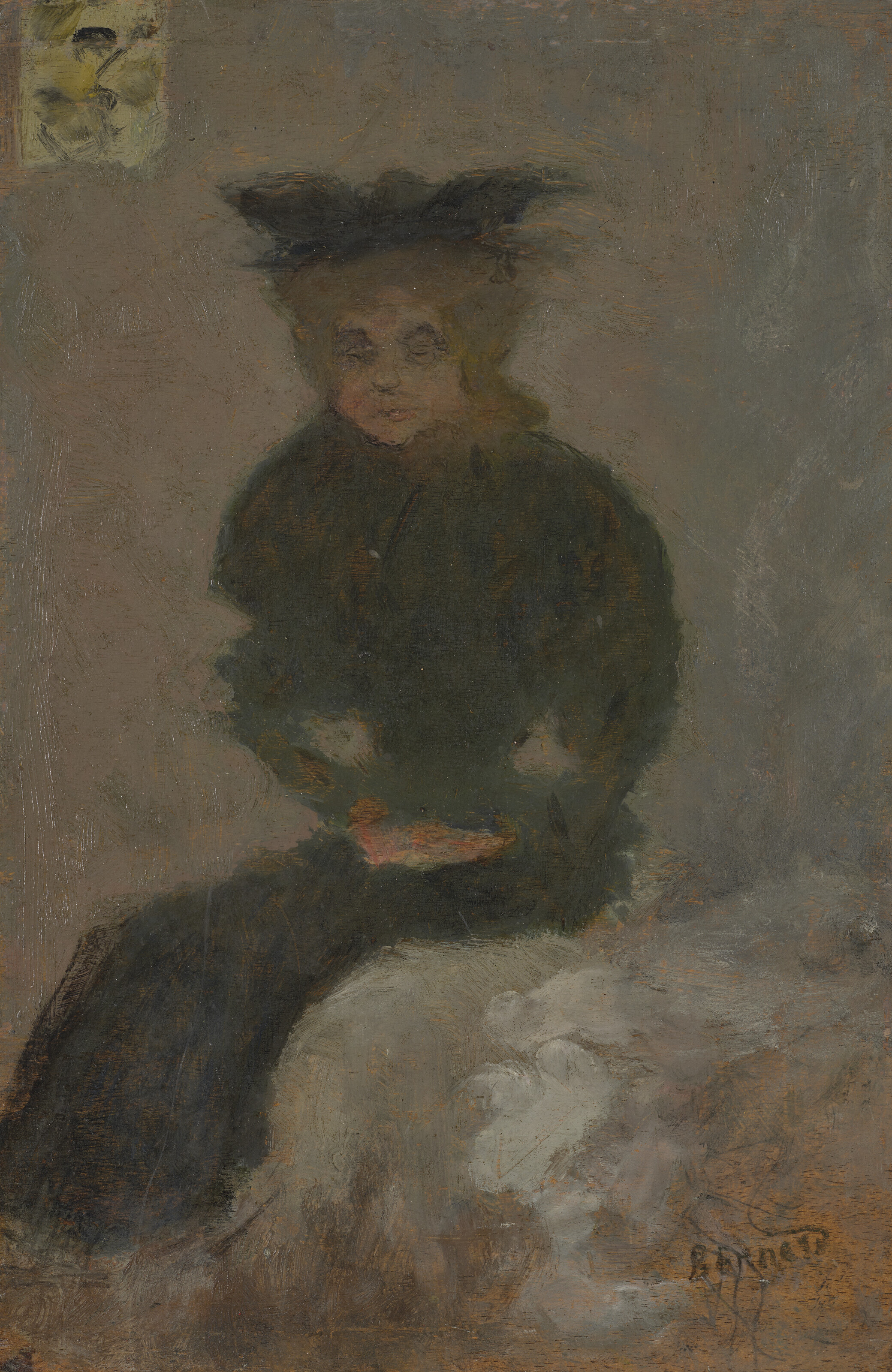 Pierre Bonnard — Женский наряд в черной шапочке