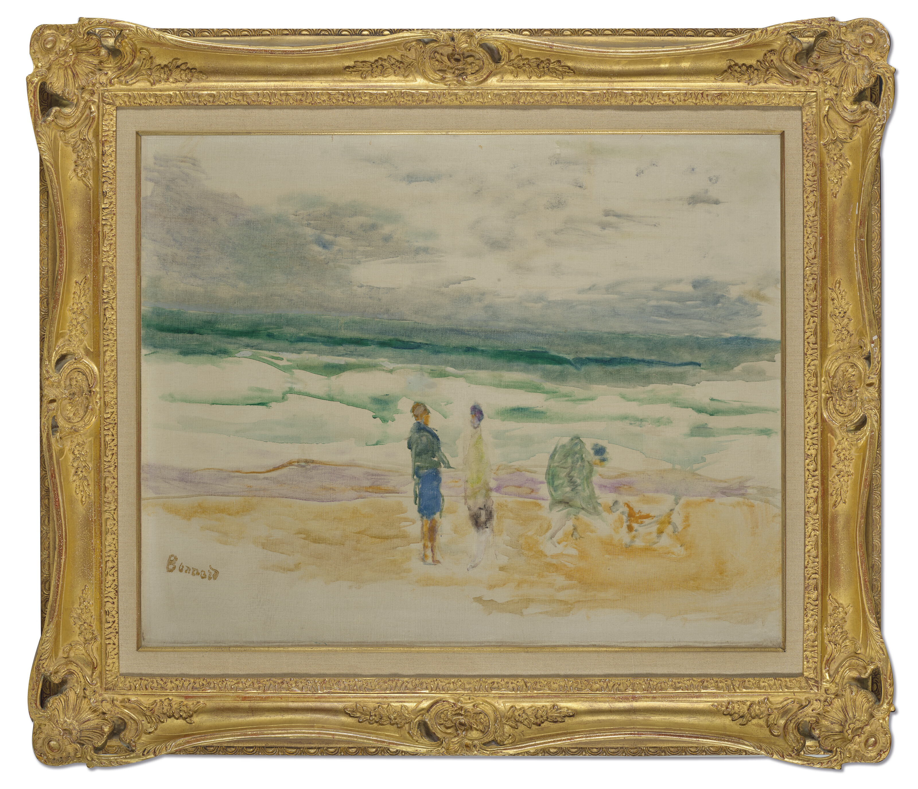 Pierre Bonnard — Пляж. Трое персонажей и одна девушка, изображение 3