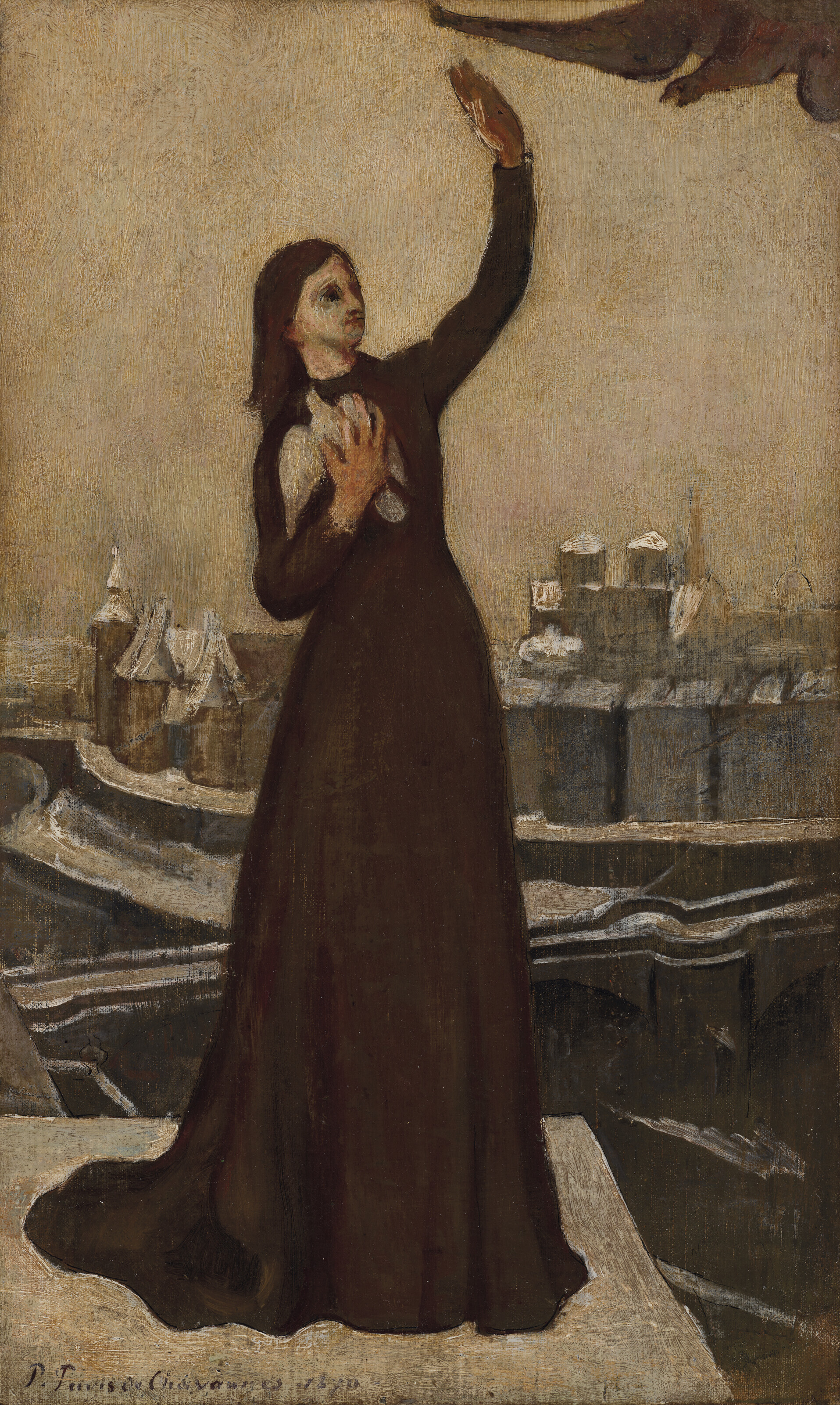Pierre Puvis De Chavannes — (i) Этюд для "Голубиного путешественника"; (ii) Этюд для "Воздушного шара", изображение 2