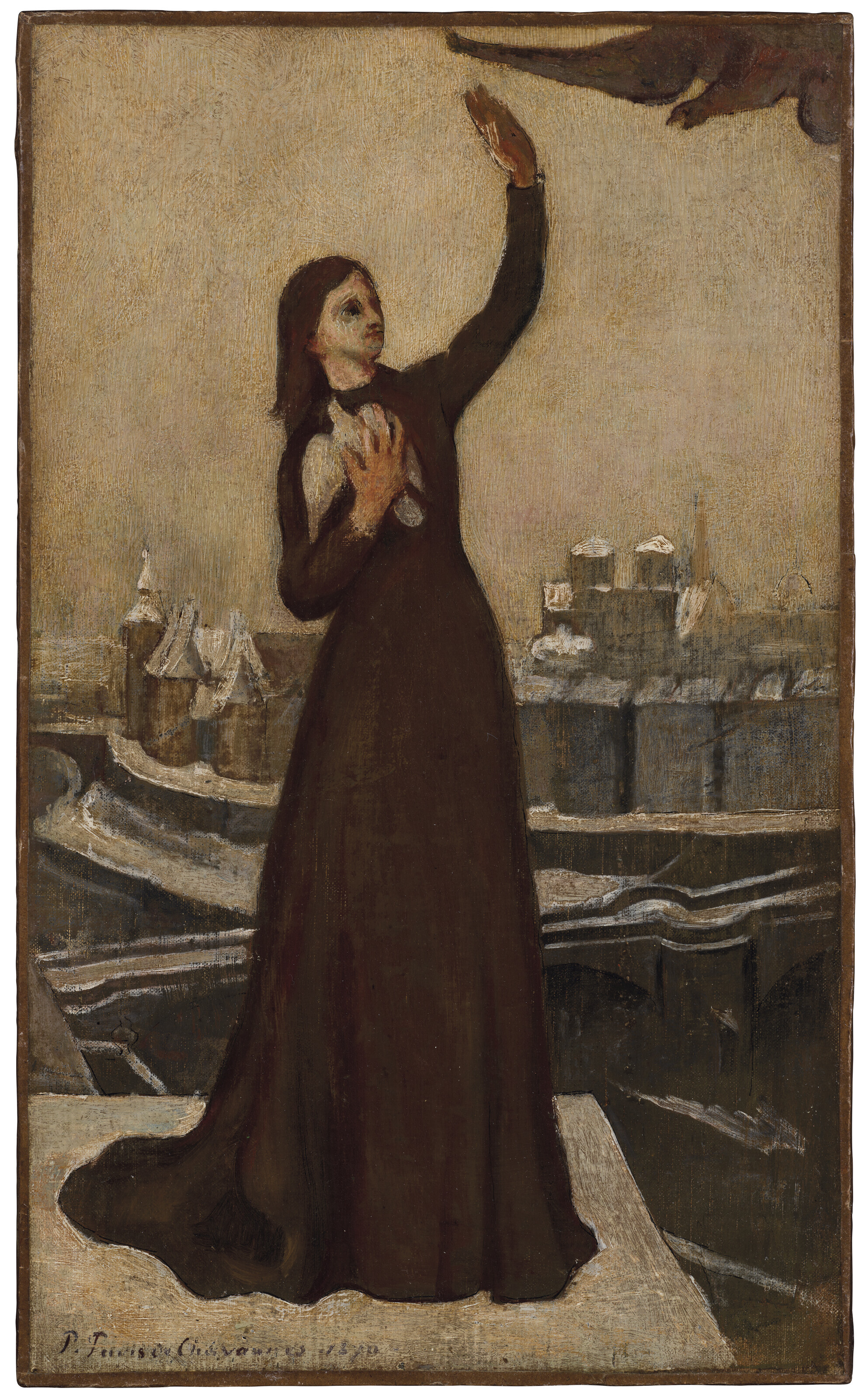 Pierre Puvis De Chavannes — (i) Этюд для "Голубиного путешественника"; (ii) Этюд для "Воздушного шара", изображение 3
