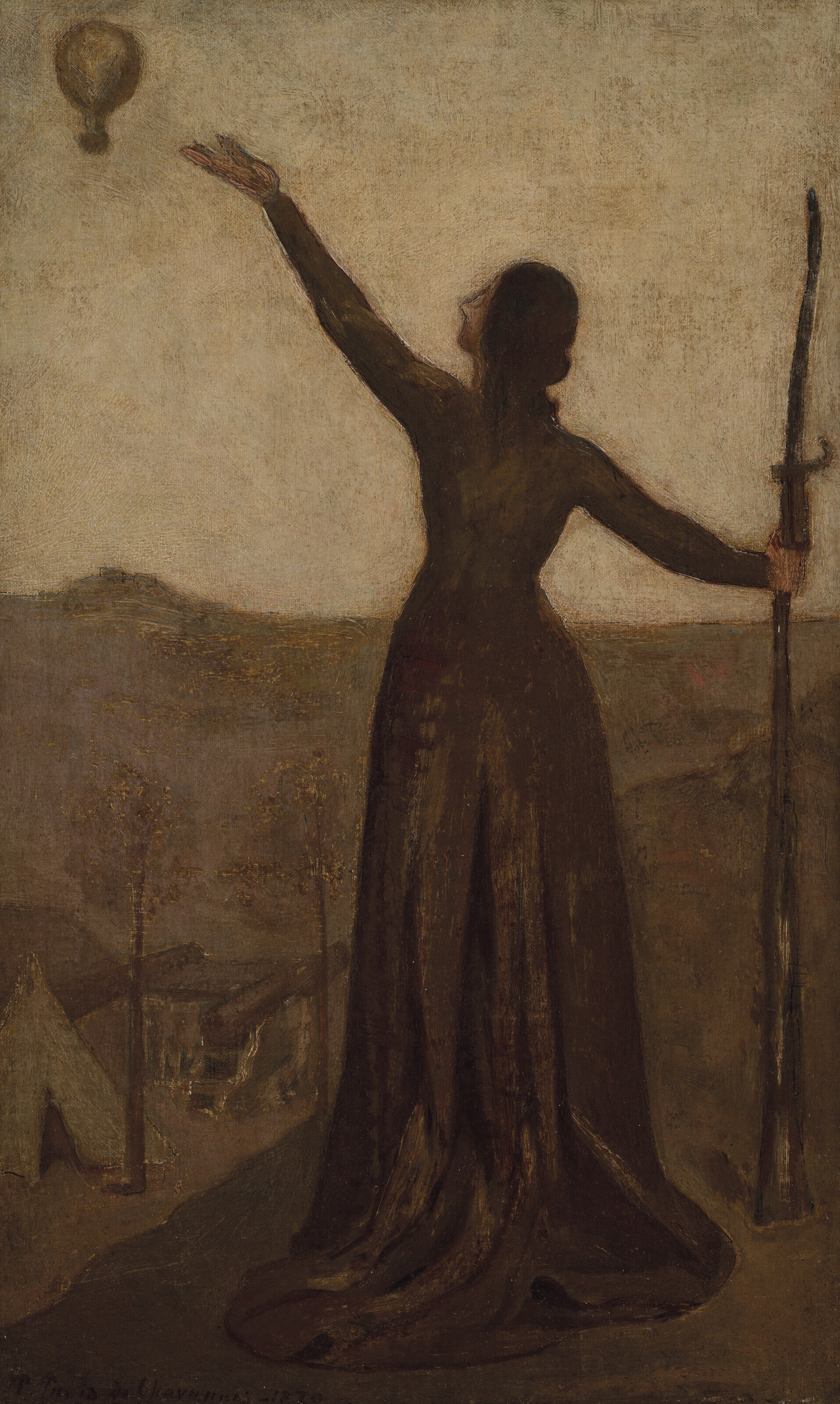 Pierre Puvis De Chavannes — (i) Этюд для "Голубиного путешественника"; (ii) Этюд для "Воздушного шара", изображение 5