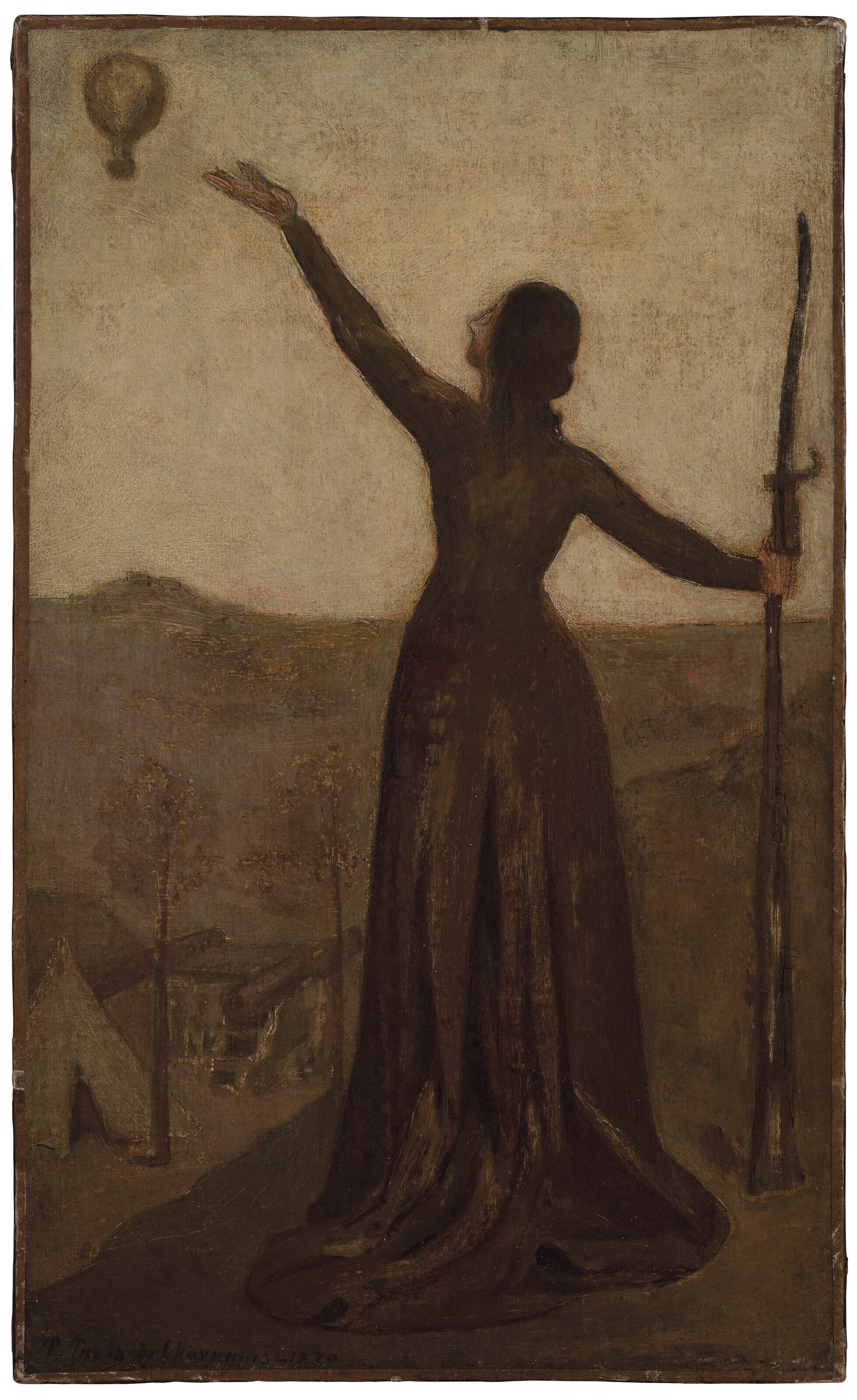 Pierre Puvis De Chavannes — (i) Этюд для "Голубиного путешественника"; (ii) Этюд для "Воздушного шара", изображение 6