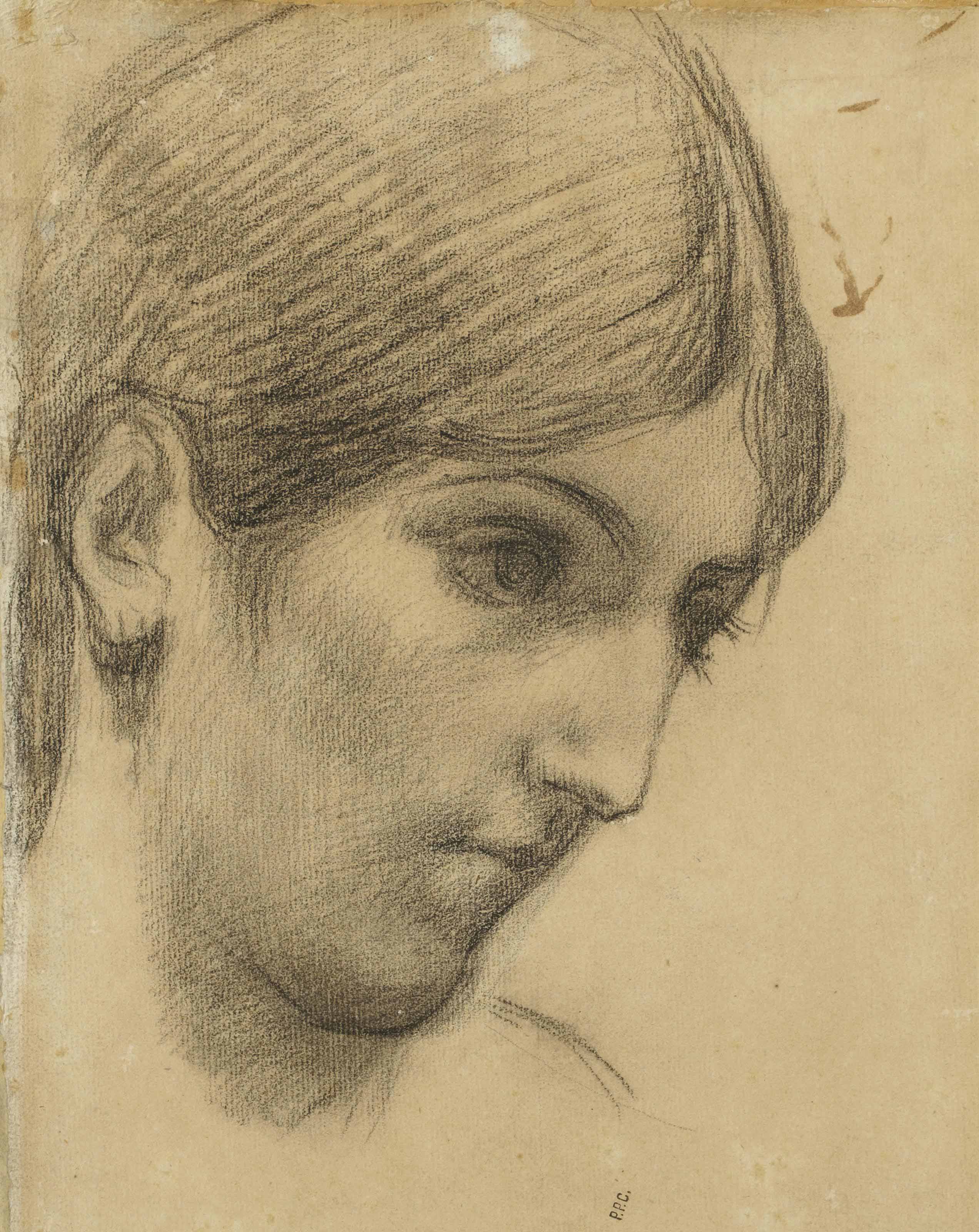 Pierre Puvis De Chavannes — Этюд наедине с женщиной, образ в профиле
