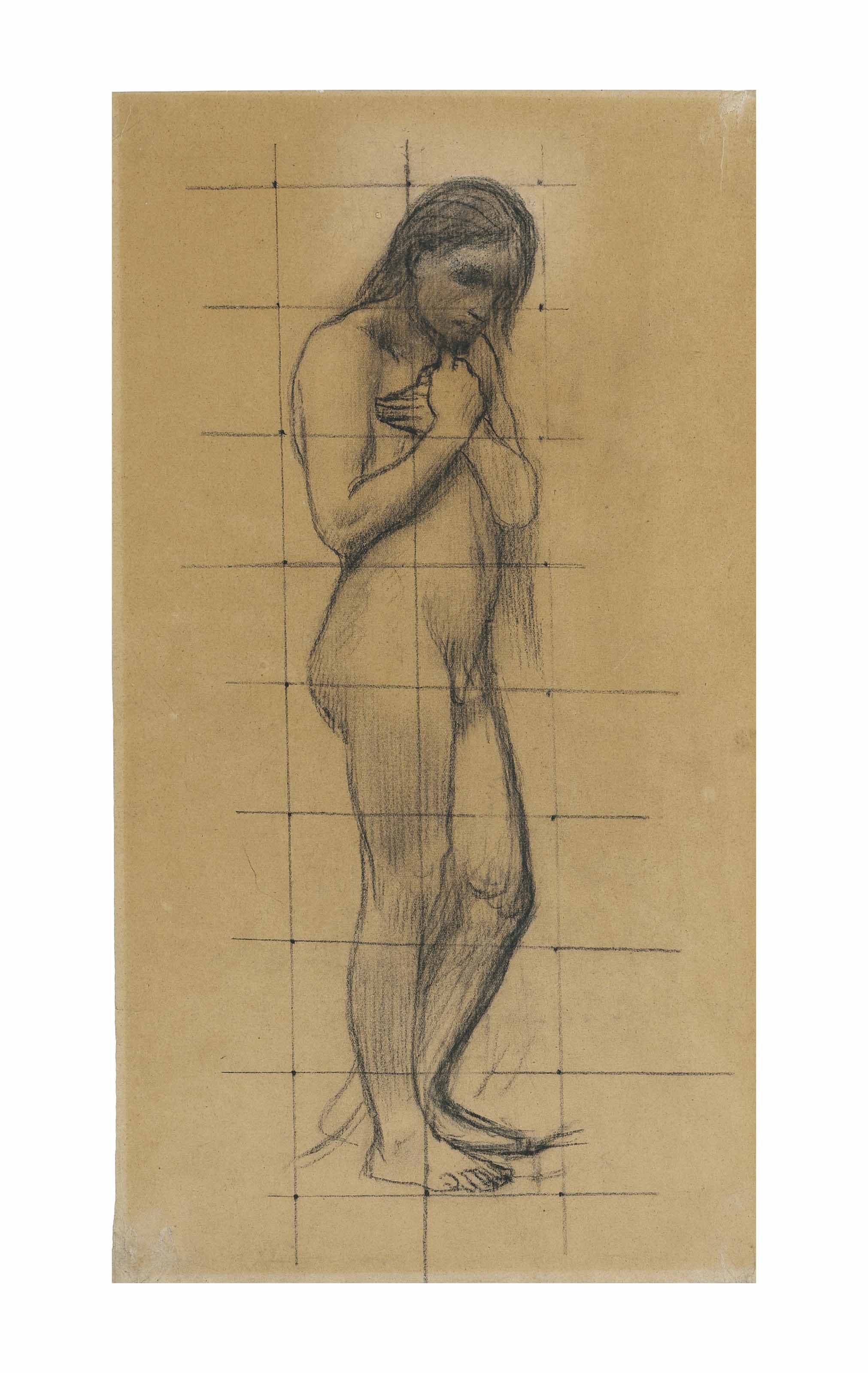 Pierre Puvis De Chavannes — Стоящая обнаженная женщина