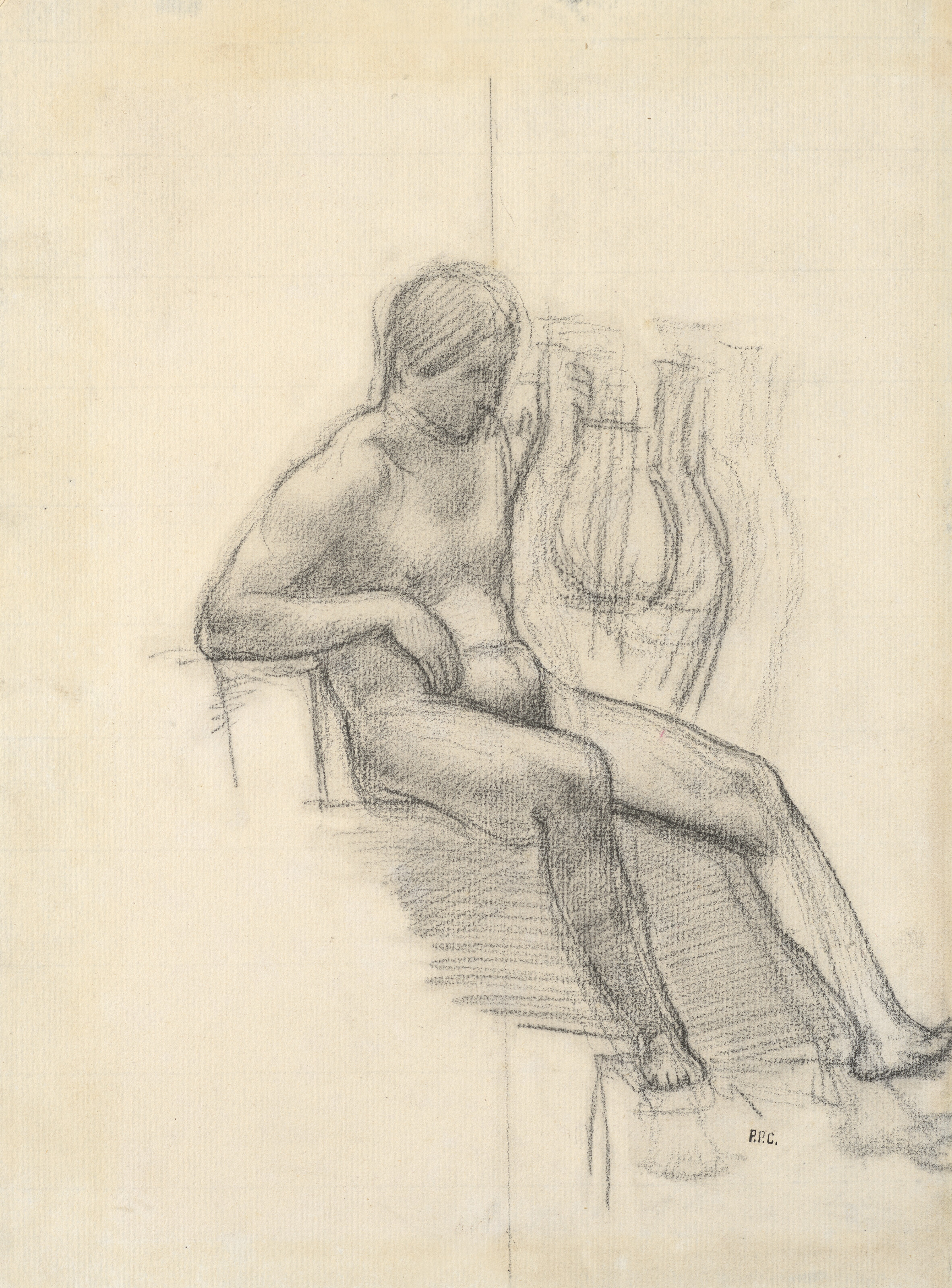 Pierre Puvis De Chavannes — Орфей - помощник арендатора лиры