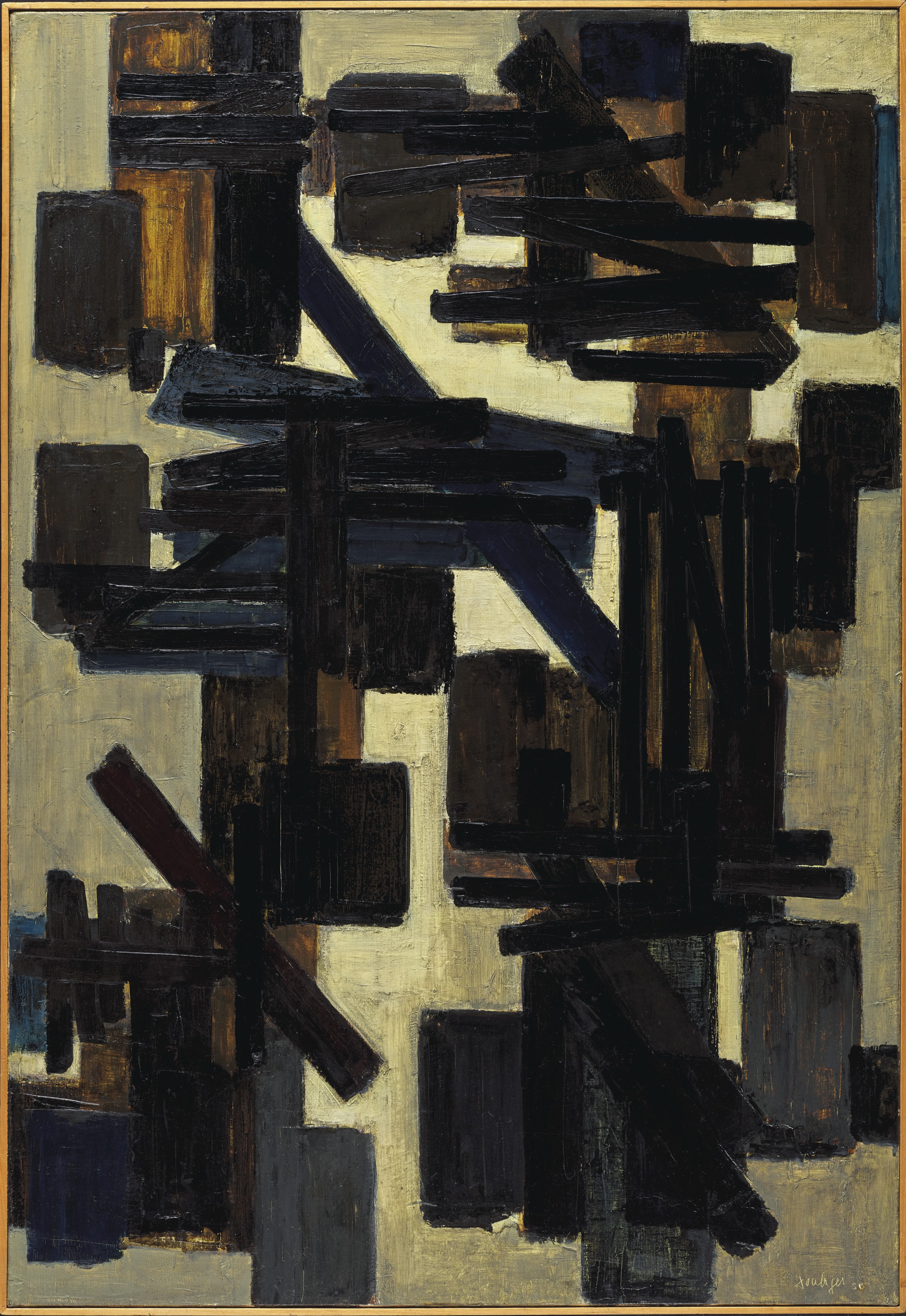 Pierre Soulages — Рисунок 130 х 89 см, 25 ноября 1950 г., изображение 2