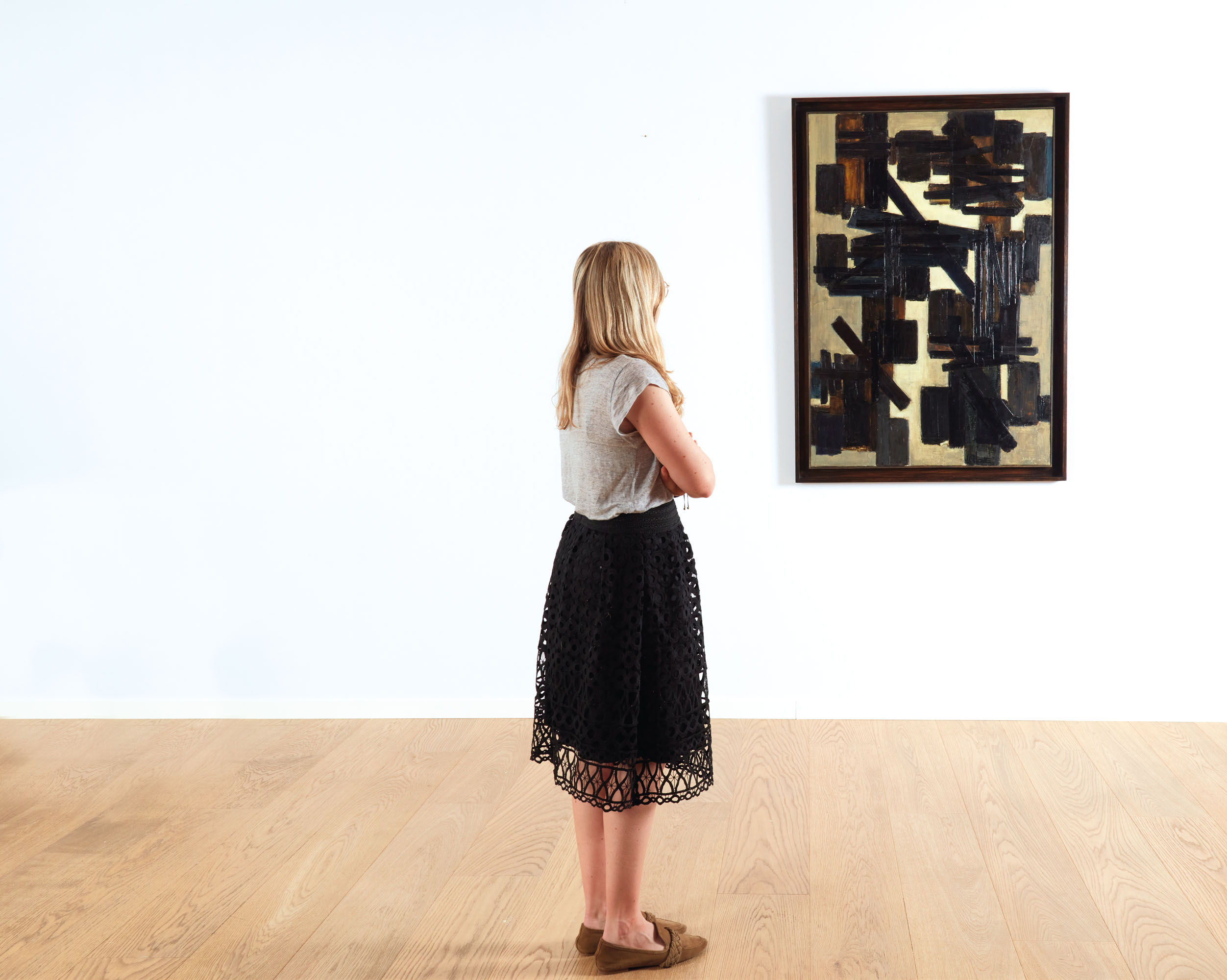Pierre Soulages — Рисунок 130 х 89 см, 25 ноября 1950 г., изображение 3