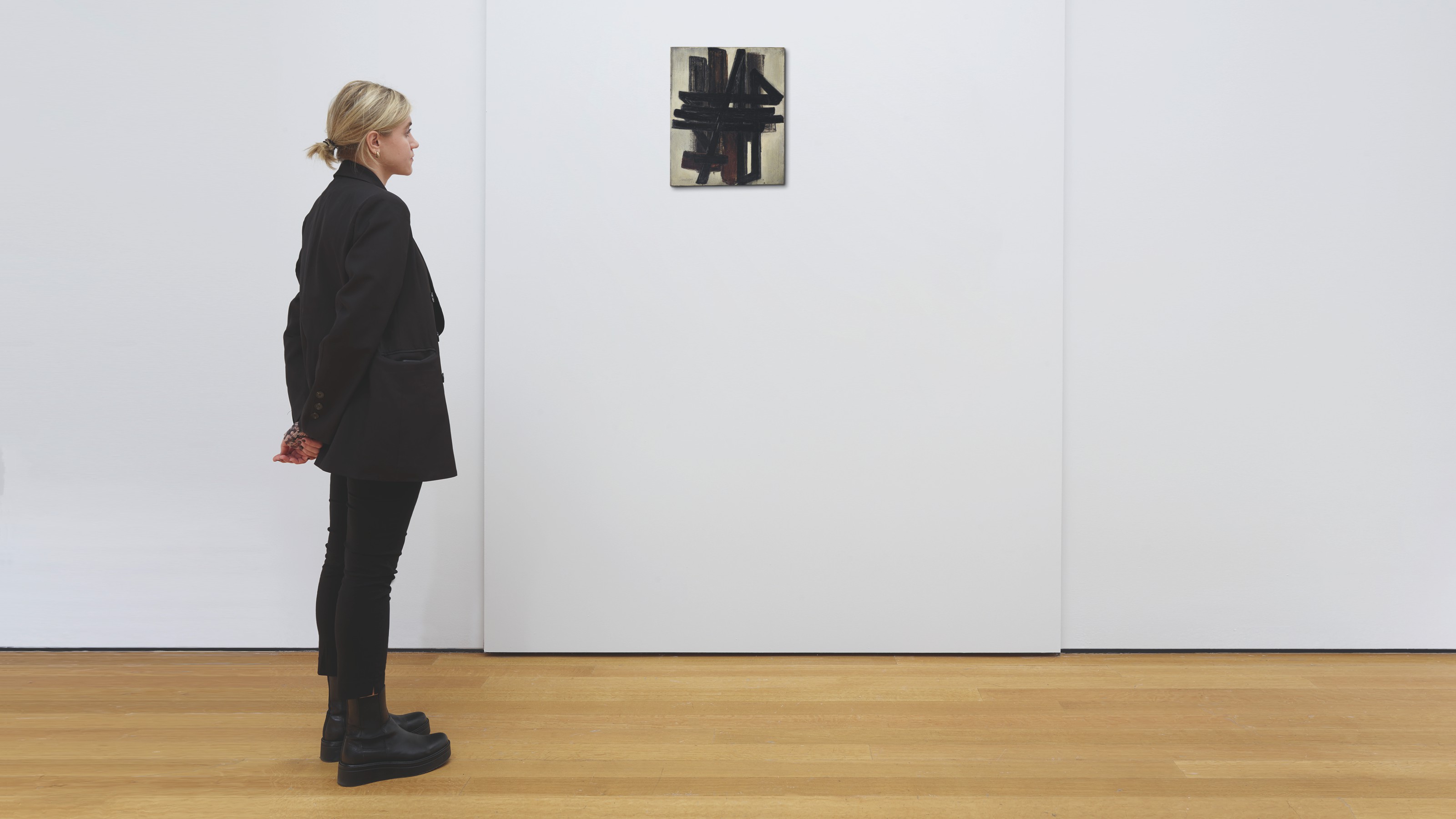 Pierre Soulages — Портрет, 46,2 х 38,2 см, 1952, изображение 3