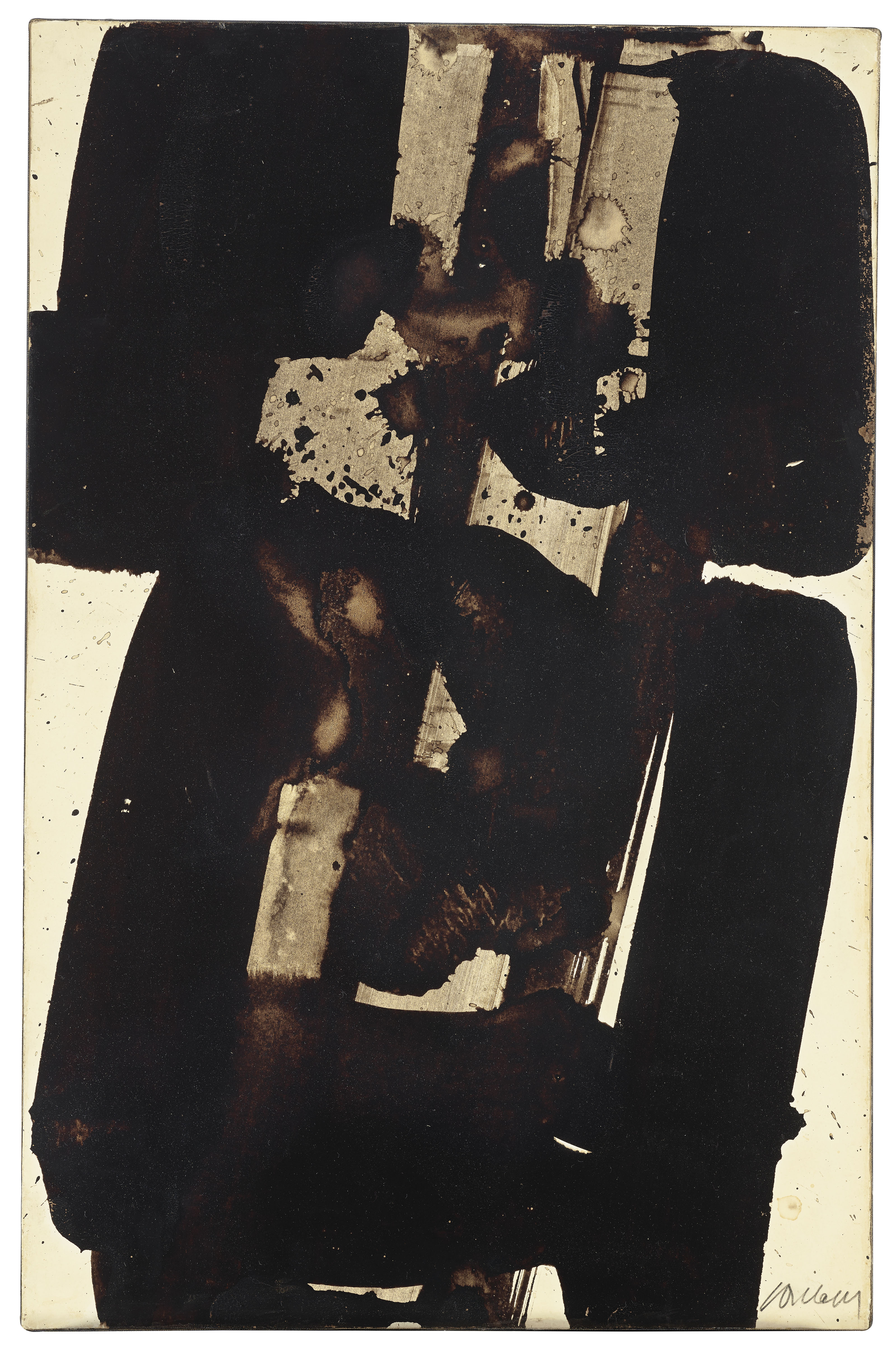Pierre Soulages — Броу-де-нуа из папье-маше, 50 х 32,7 см, 1972-1974, изображение 8