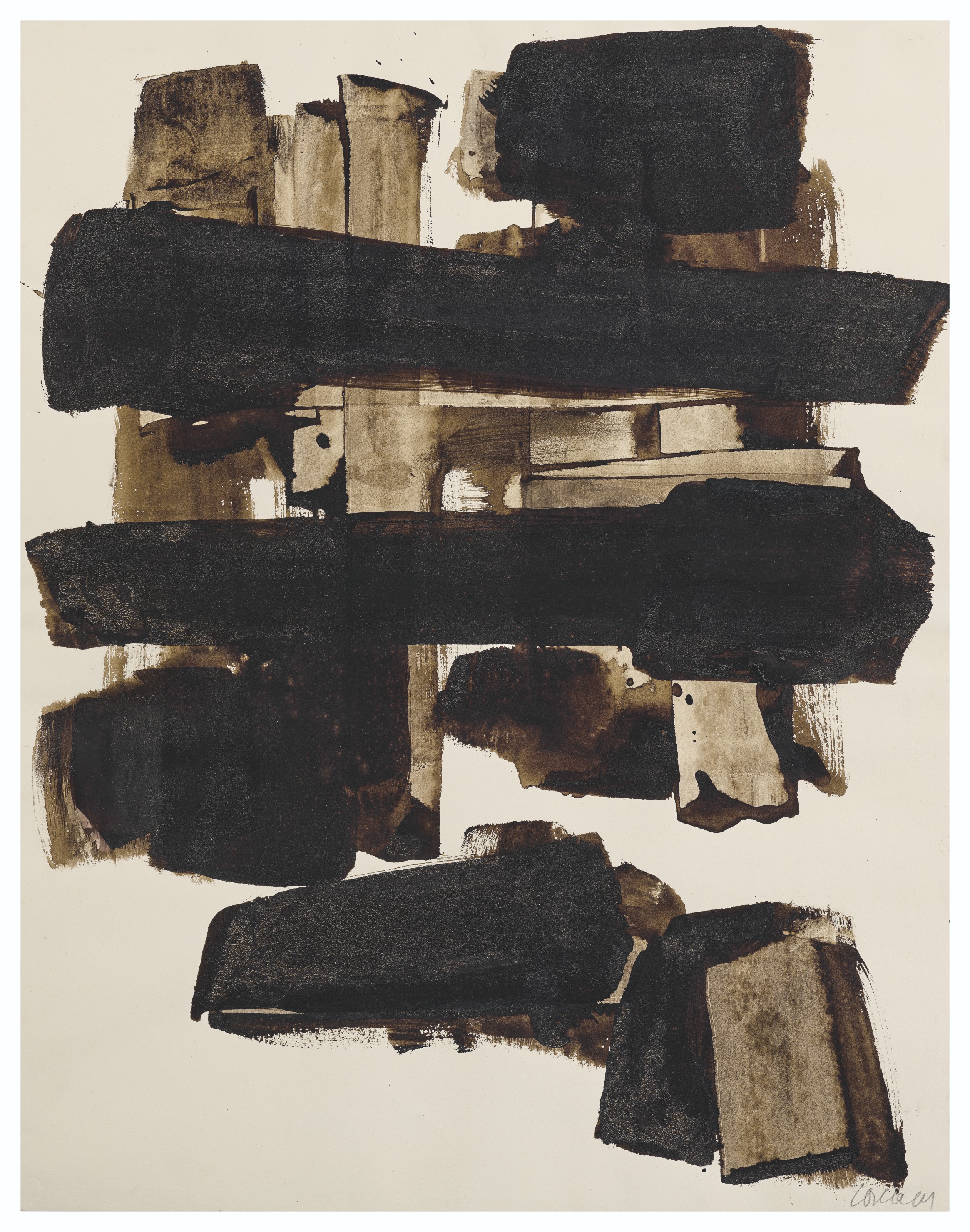 Pierre Soulages — Броу де Нуа, 65 х 50 см, 1958