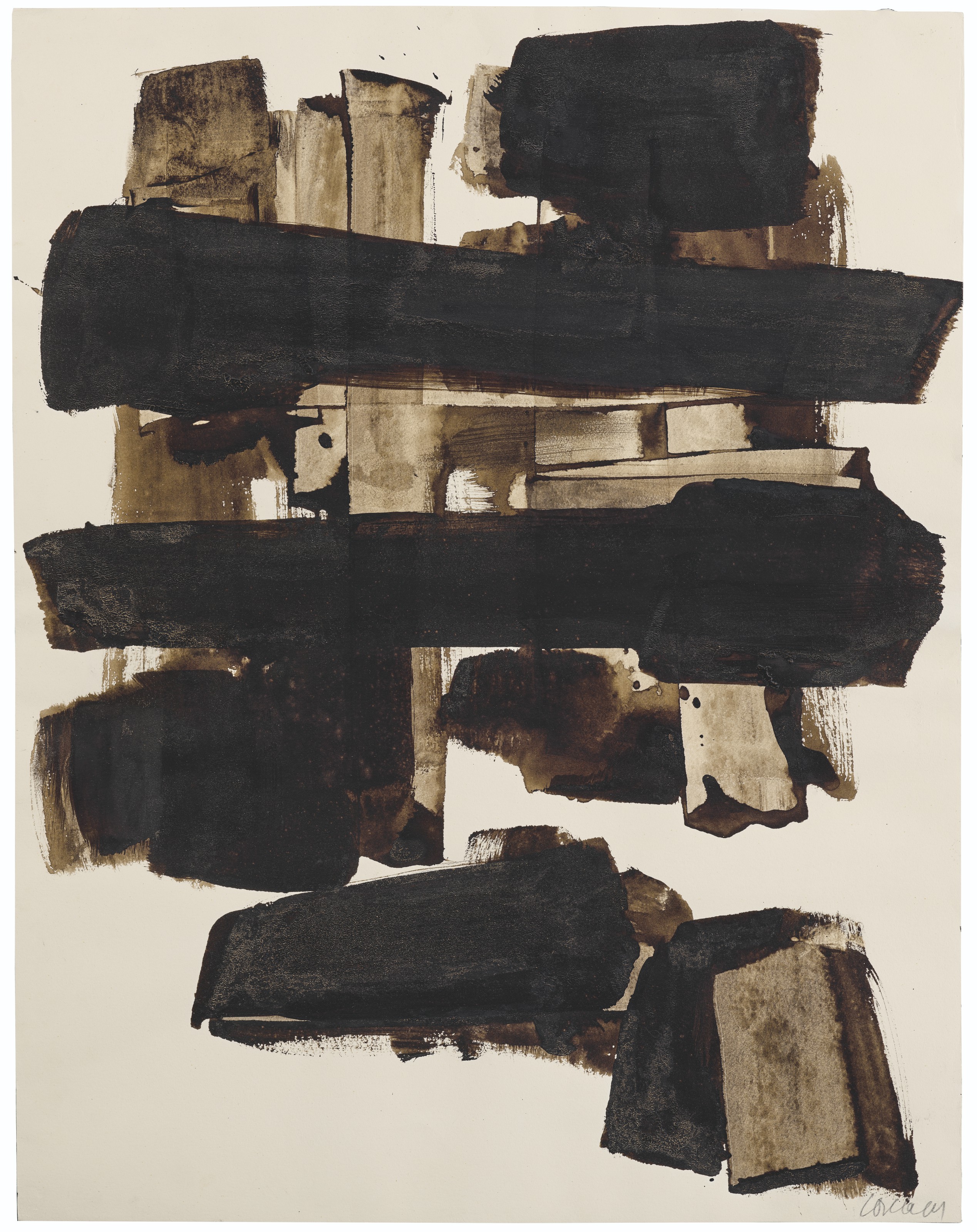 Pierre Soulages — Броу де Нуа, 65 х 50 см, 1958, изображение 2