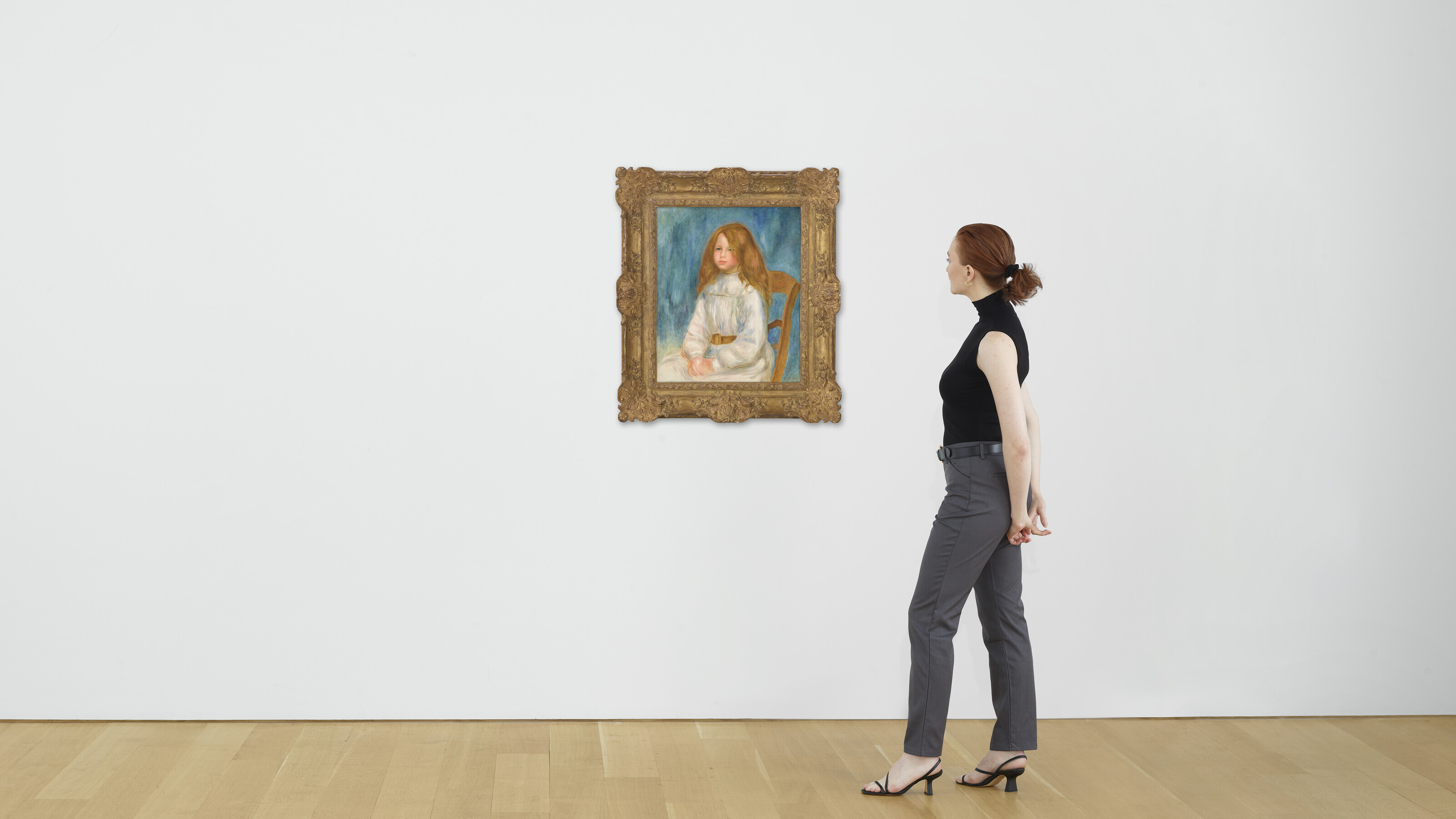 Pierre-Auguste Renoir — Портрет на голубом фоне, изображение 4