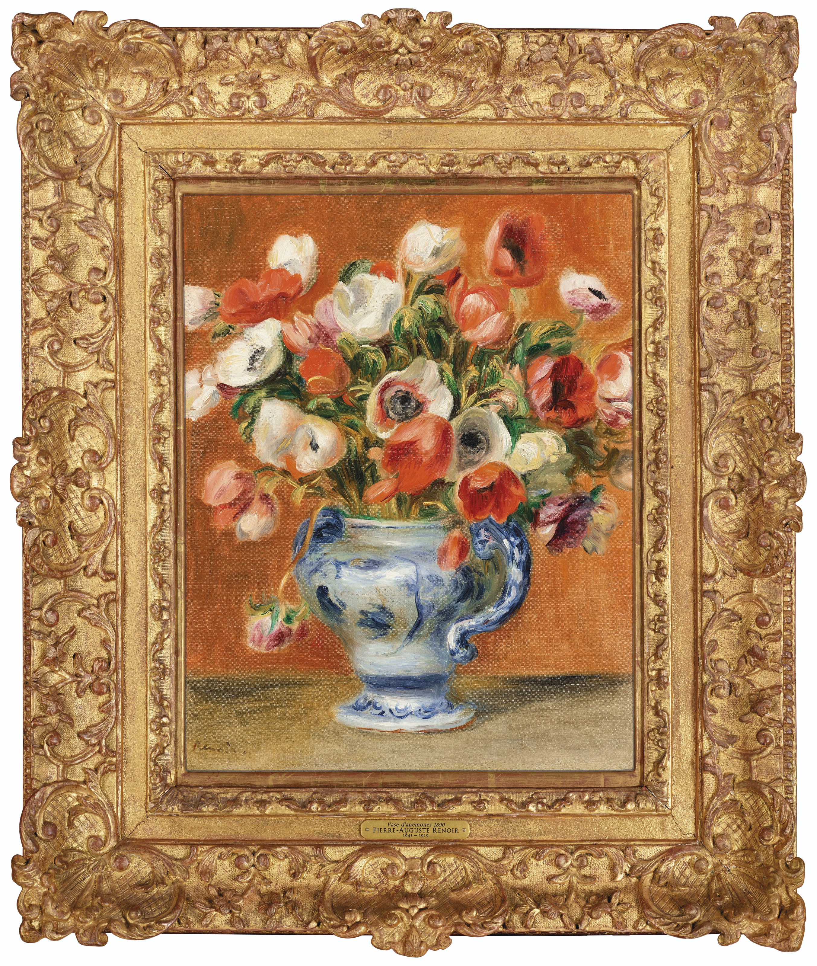 Pierre-Auguste Renoir — Ваза с анемонами, изображение 3