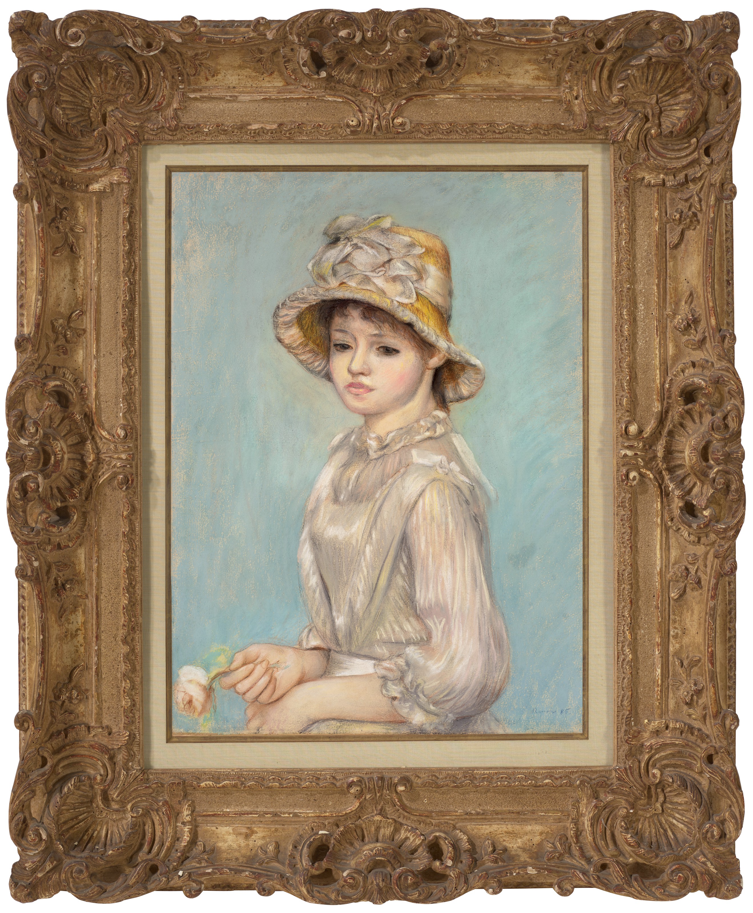 Pierre-Auguste Renoir — Молодая девушка а-ля роза, изображение 2