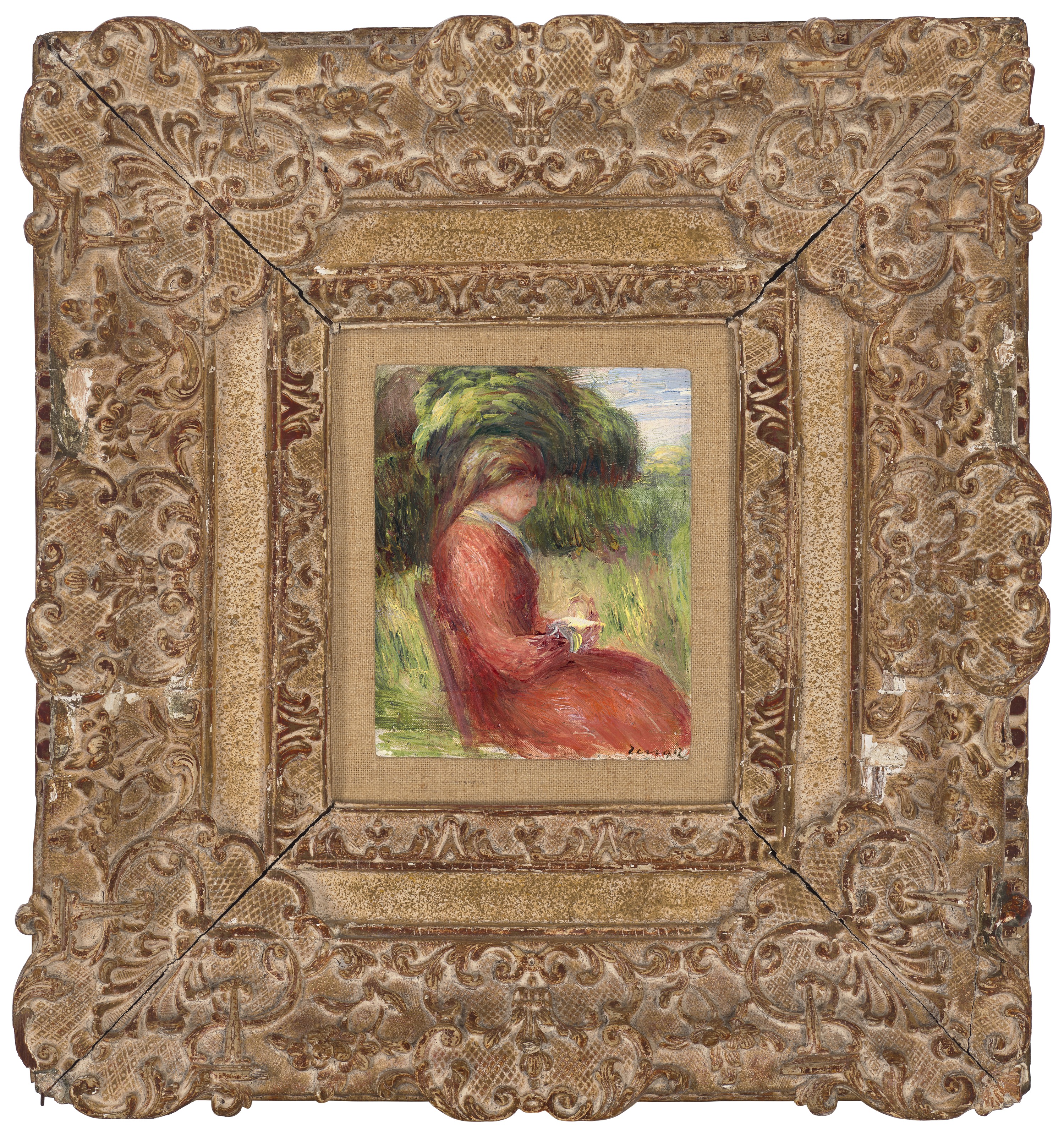 Pierre-Auguste Renoir — Jeune femme assise - фрагмент, изображение 2