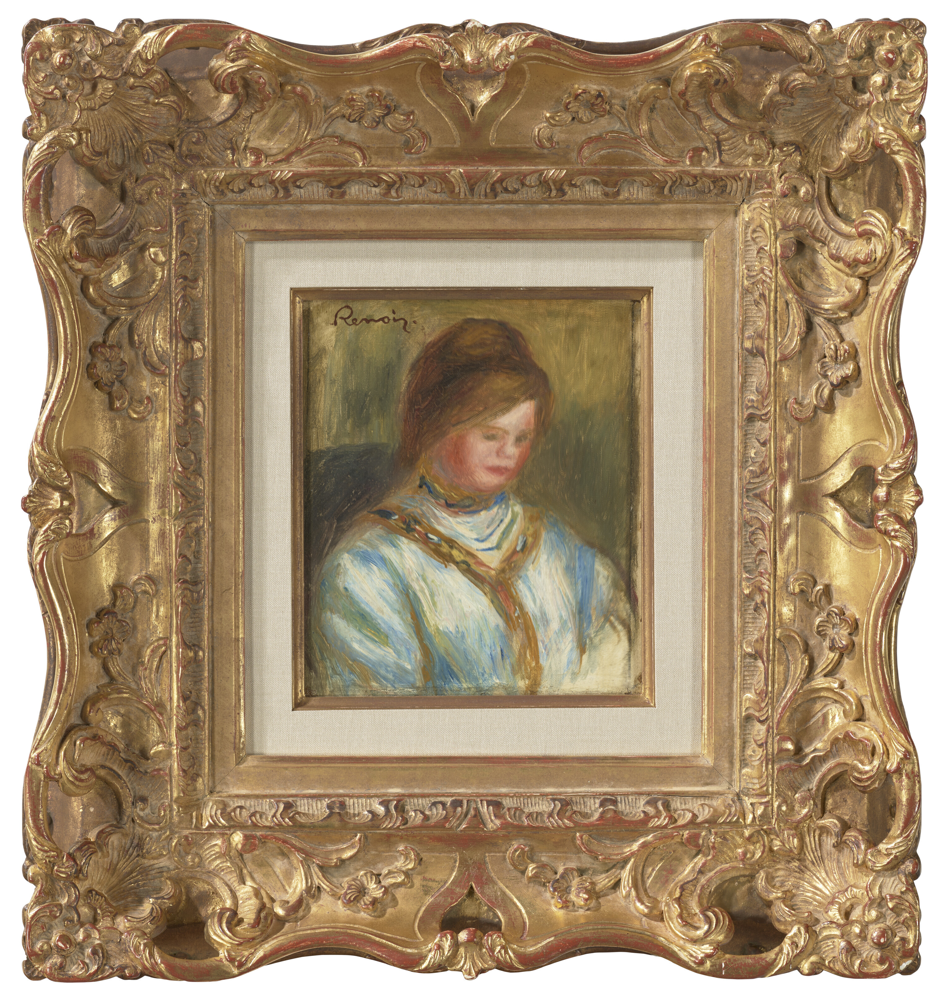 Pierre-Auguste Renoir — Черный женский корсаж—Фрагмент, изображение 2