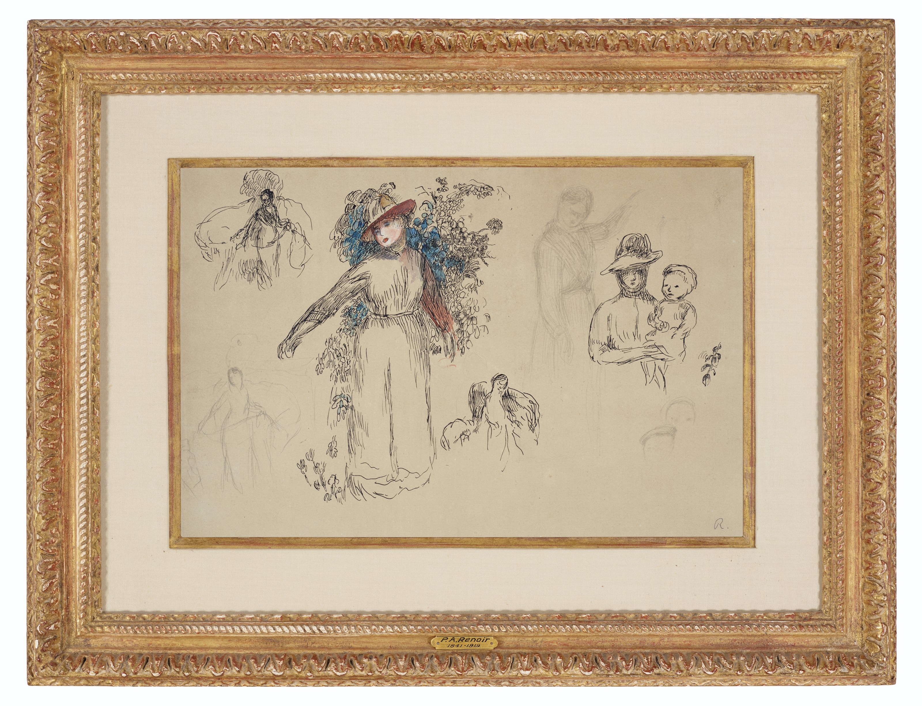 Pierre-Auguste Renoir — Этюды: Женщина в саду, изображение 2