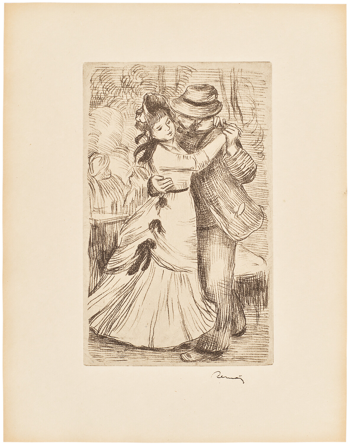 Pierre-Auguste Renoir — Танец в кампании, планш, 2е, изображение 2