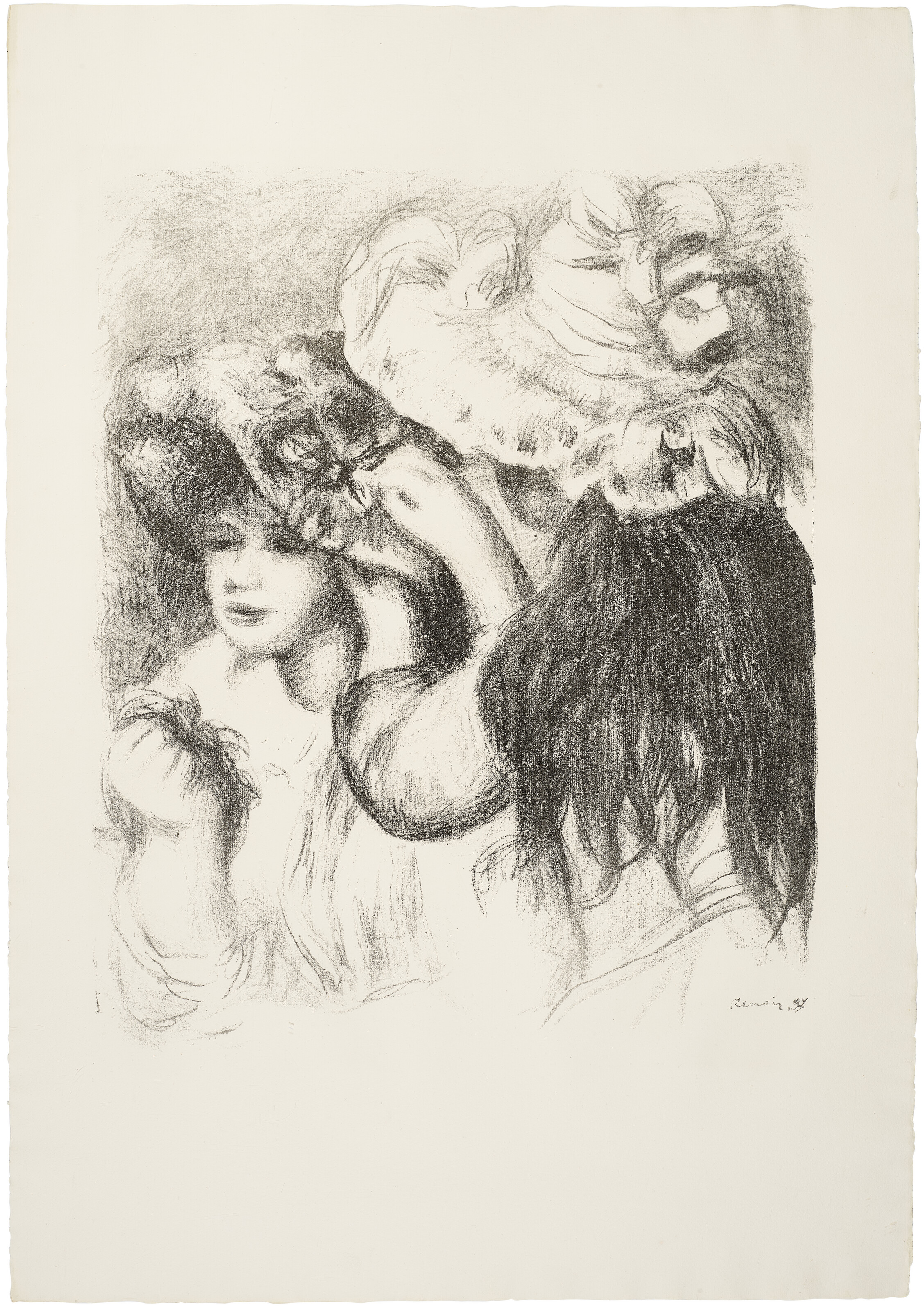 Pierre-Auguste Renoir — Две гравюры художника, изображение 2