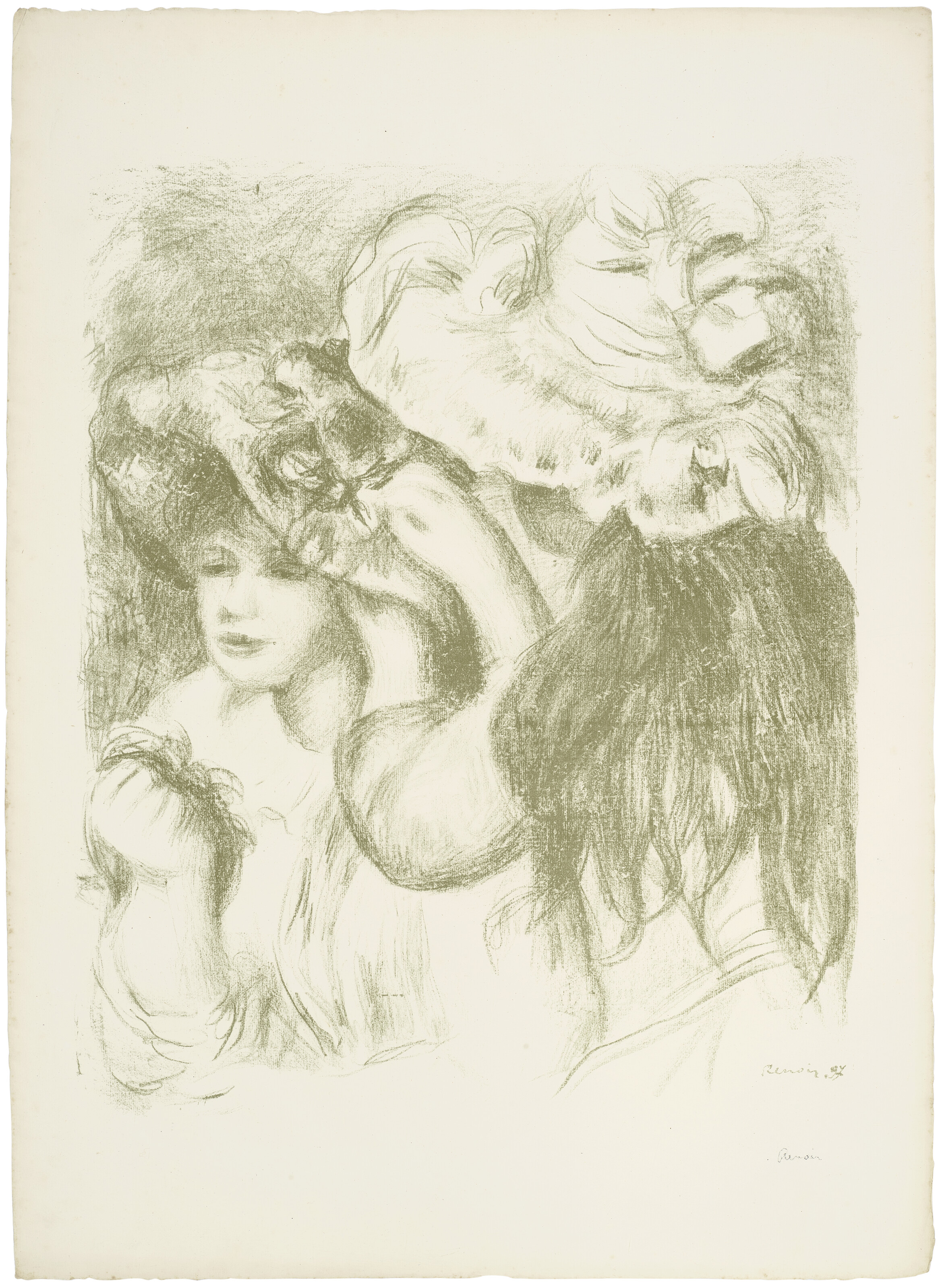 Pierre-Auguste Renoir — Две гравюры художника, изображение 3